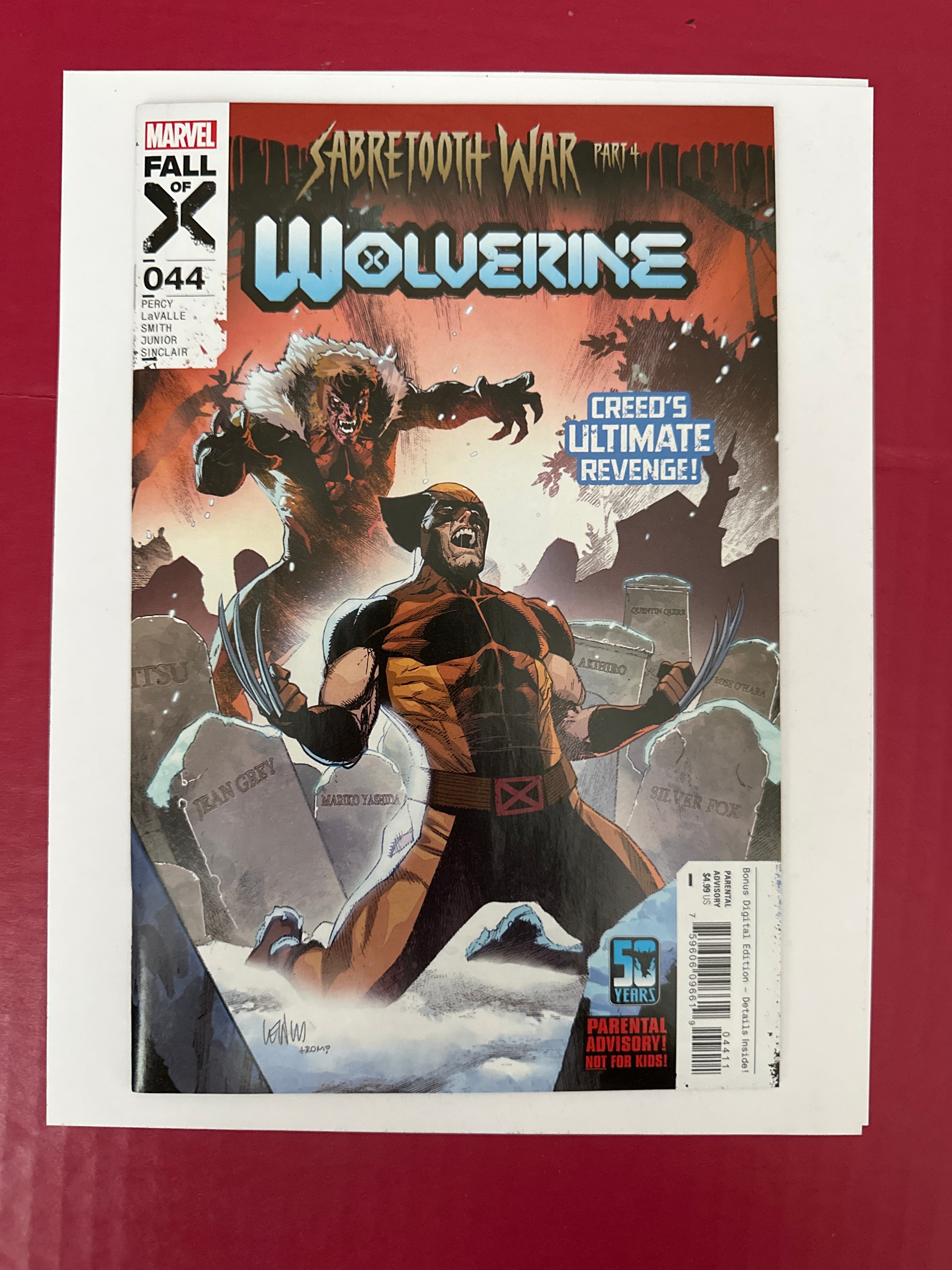Wolverine, Vol. 7 #44A (2024) by Ugly Monkey Comics