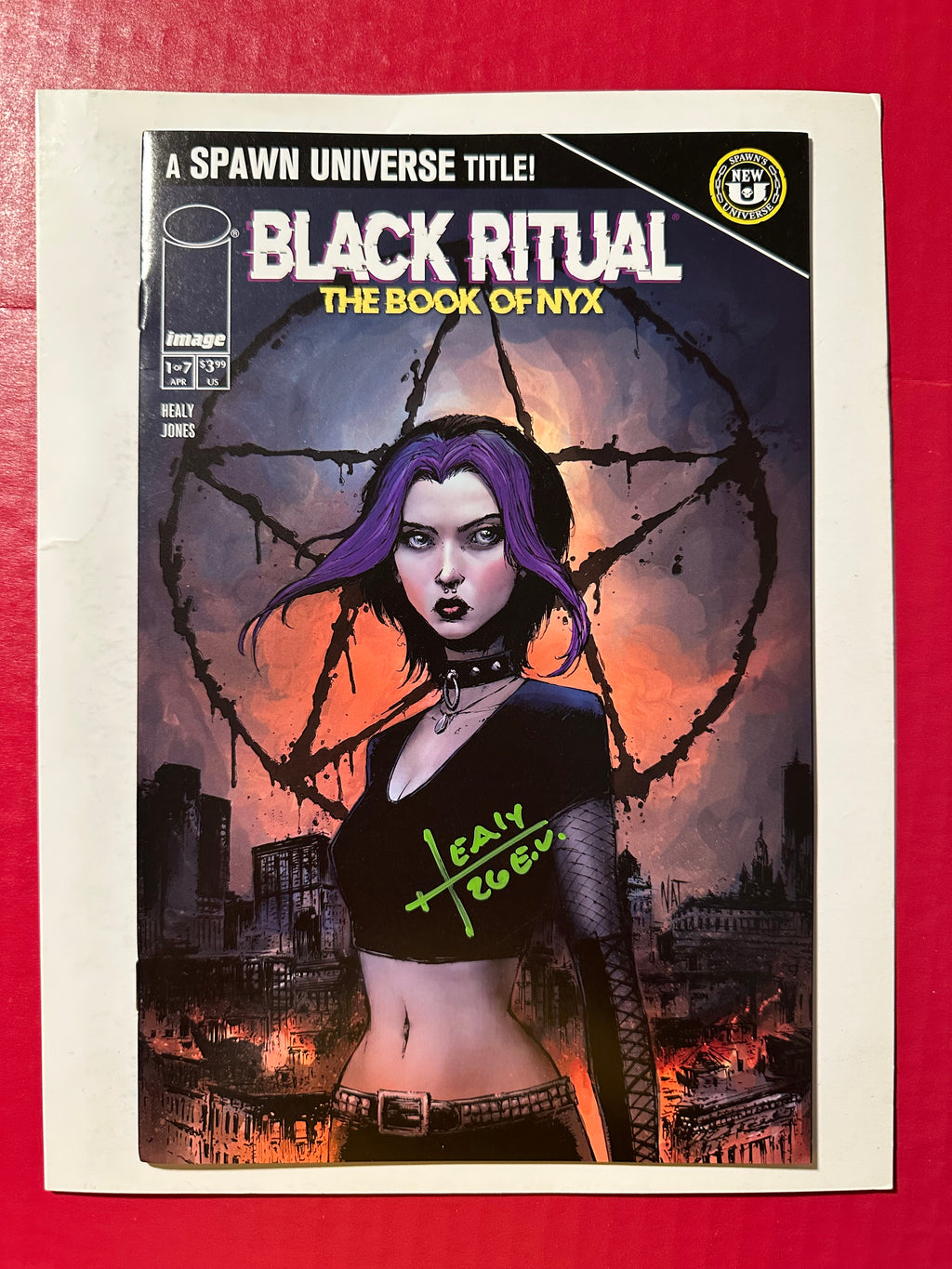 Black Ritual: The Book of NYX #1 Signed by Writer Thomas Healy by Ugly Monkey Comics