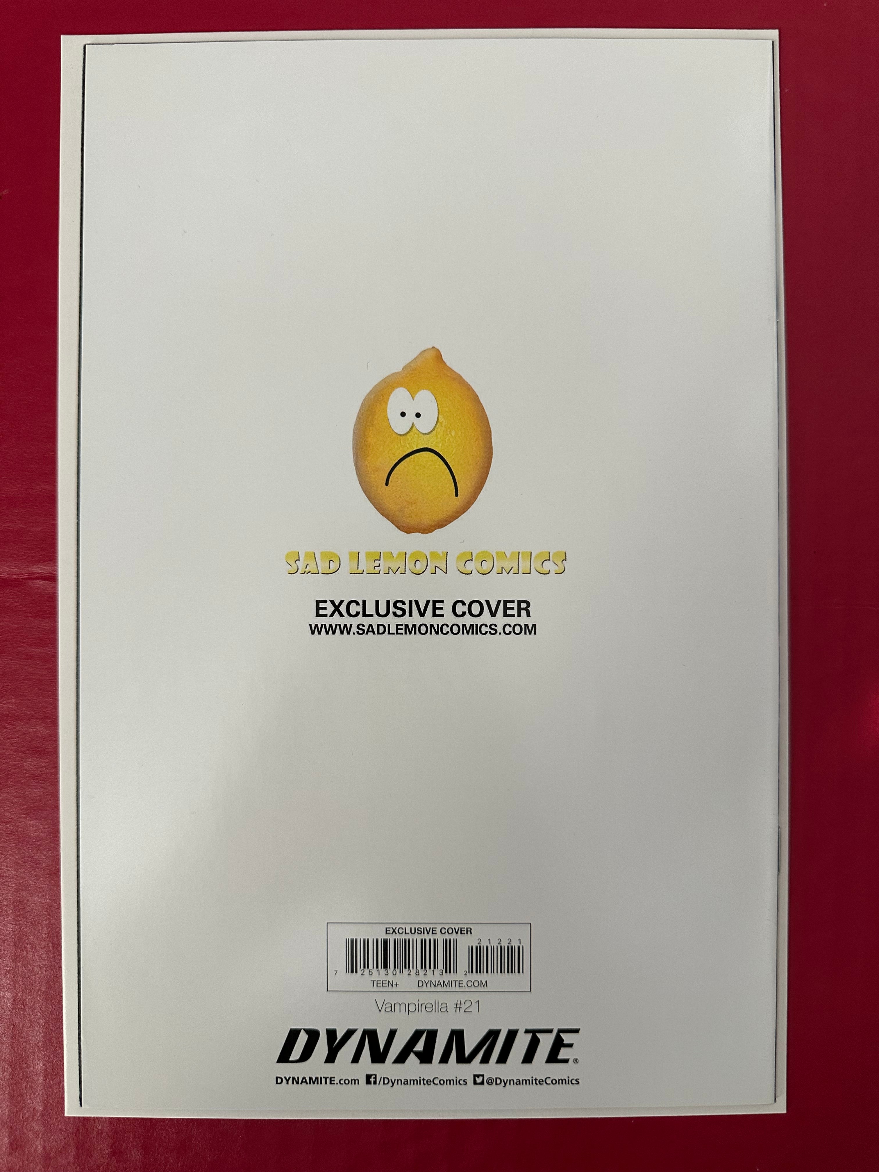Vampirella, Vol. 6 #21 Sad Lemon Exclusive Sun Khamunaki Virgin Variant Signed by Ugly Monkey Comics