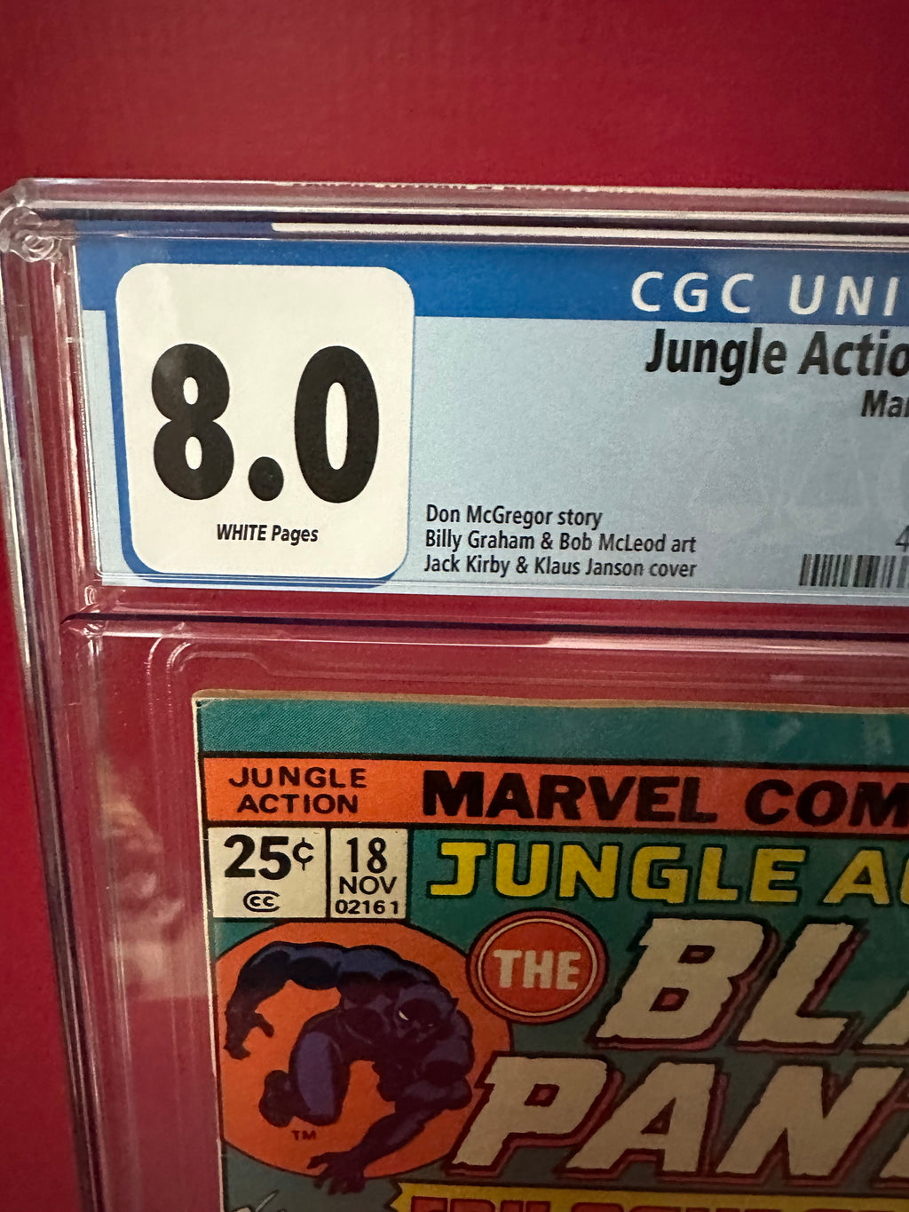 Jungle Action #18 (1975) CGC 8.0 (VF) Key 1st Appearance by Ugly Monkey Comics