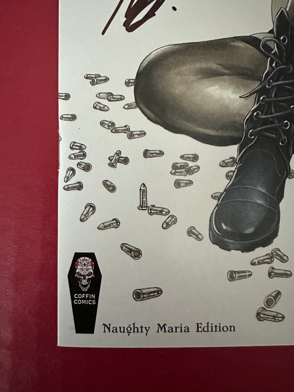 La Muerta: Retribution #1 (2018) Variant Mike Krome Naughty Maria Cover Signed with COA