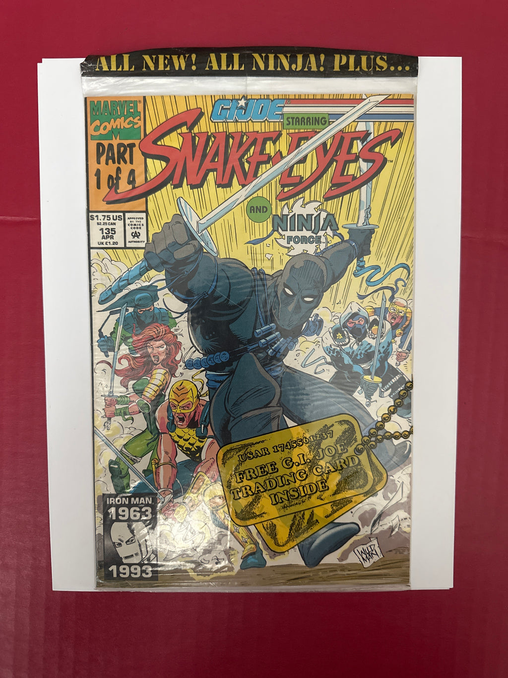 G.I. Joe: A Real American Hero (Marvel) #135B (Marvel Comics 1993) Sealed with Trading Card by Ugly Monkey Comics