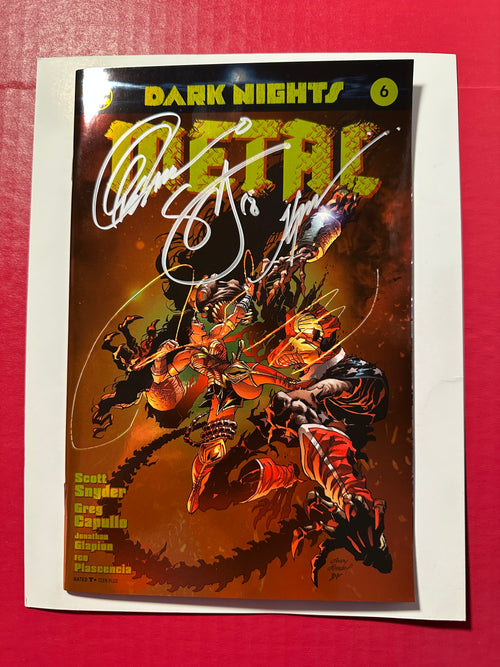 Dark Nights: Metal #6 (2018) Exclusive Gold Foil Variant Key First Appearance Triple Signed by Ugly Monkey Comics