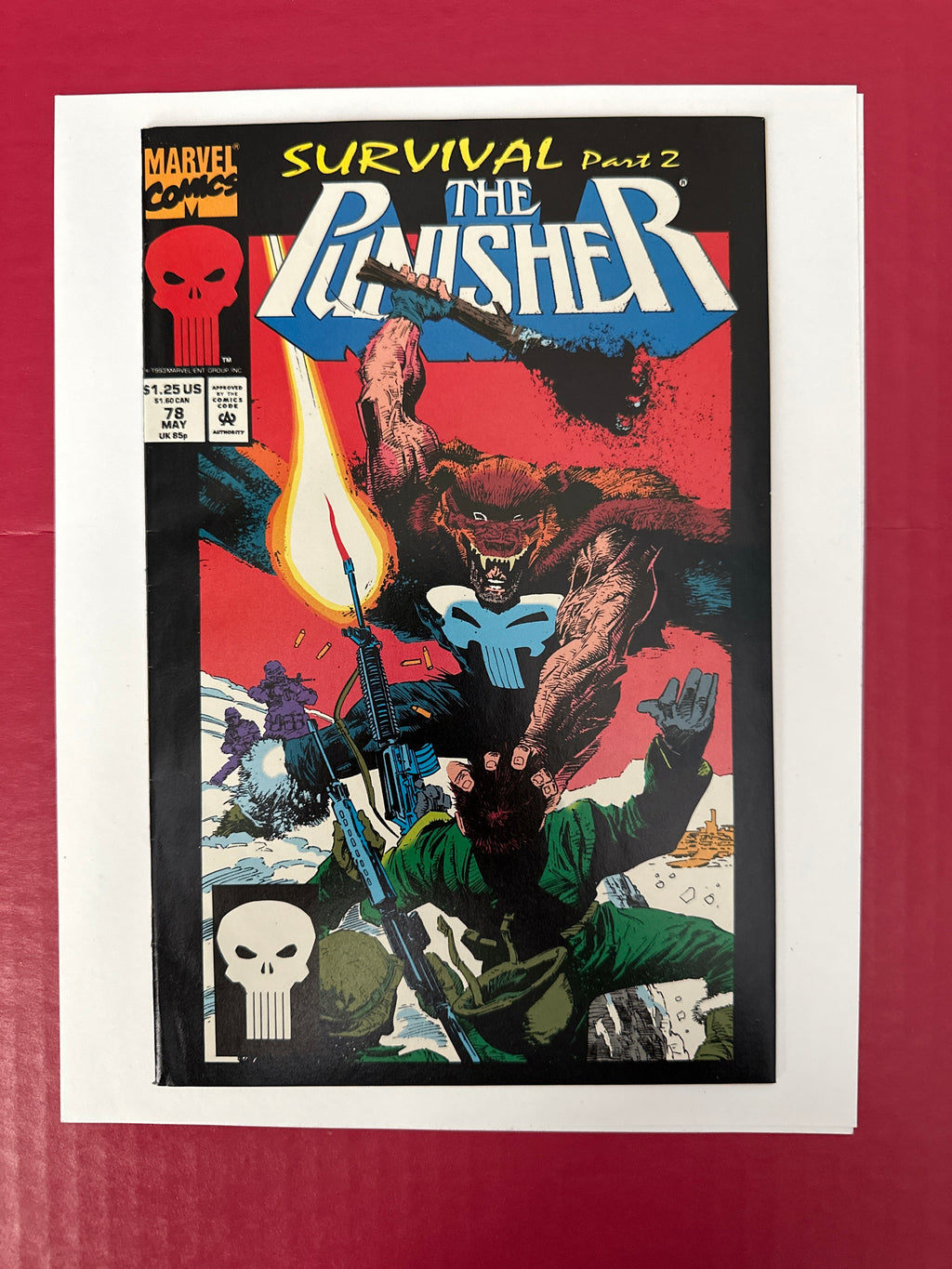 The Punisher Vol 2 78A 1993 Survival Part 2 Grizzly Battle Alaska Val Mayerik by Ugly Monkey Comics