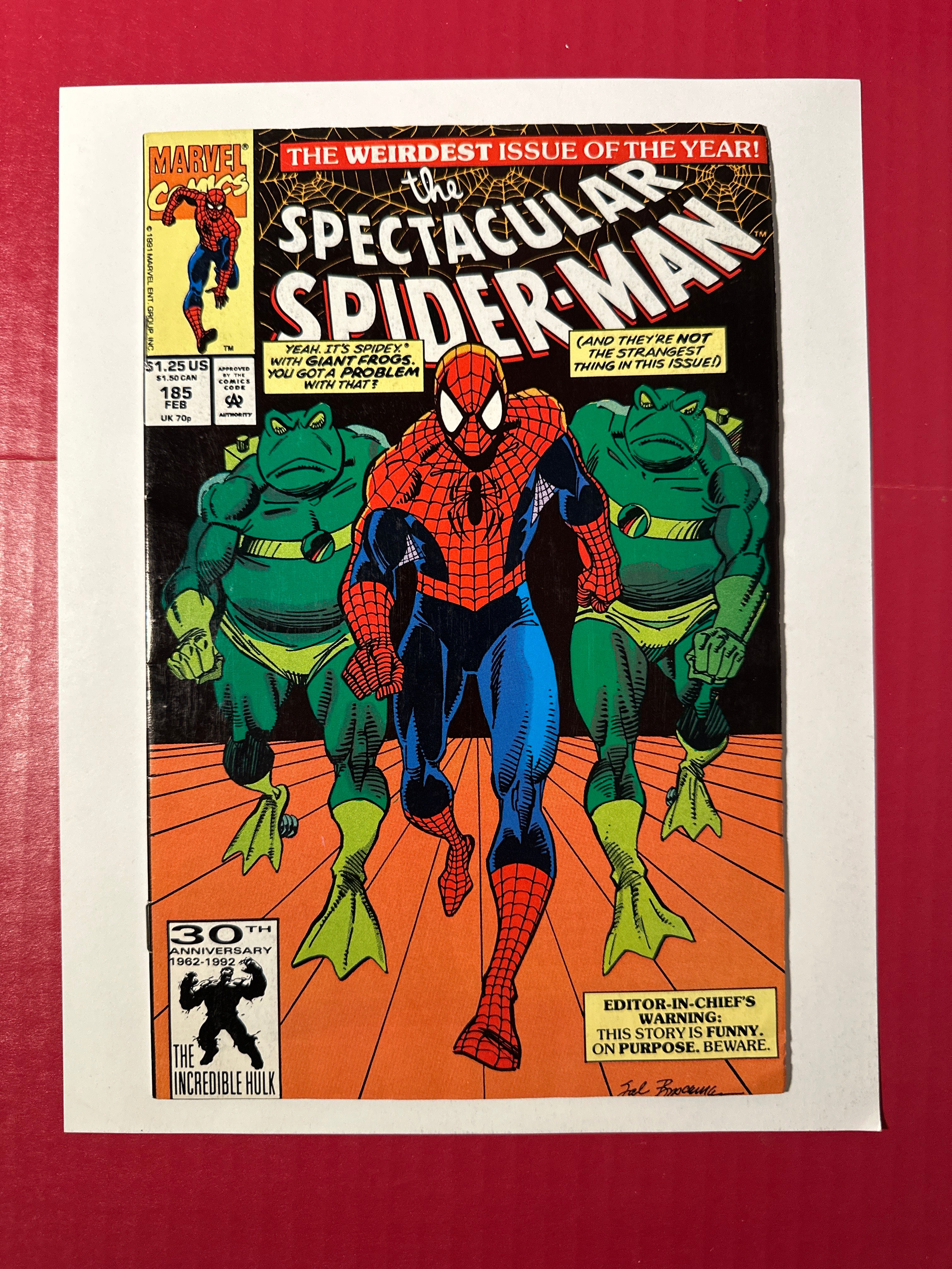 The Spectacular Spider-Man, Vol. 1 #185 (Marvel Comics 1992) Direct Edition by Ugly Monkey Comics