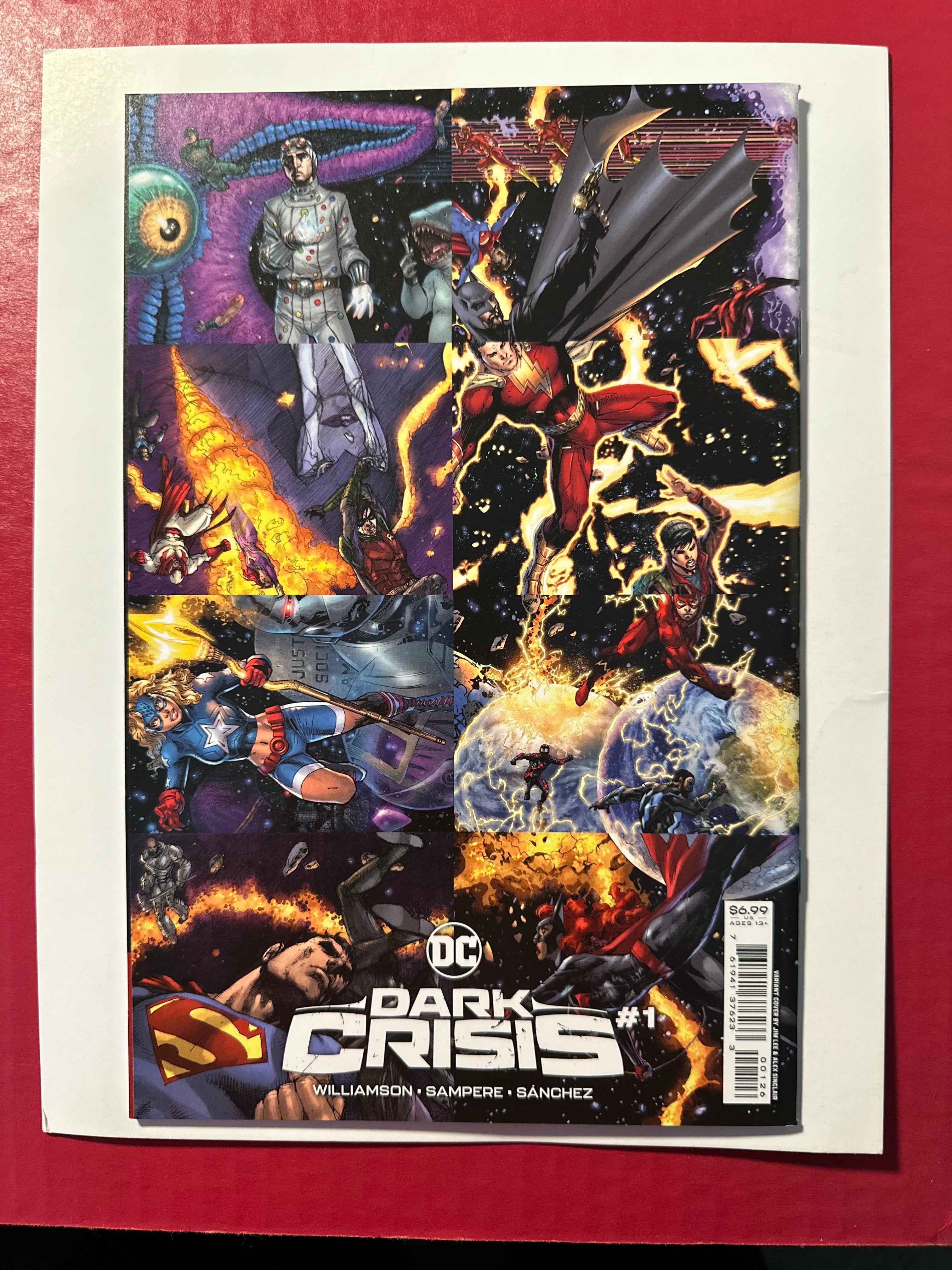 Dark Crisis, Vol. 1 #1 (2022) Jim Lee Homage Card Stock Cover Signed by Joshua Williamson by Ugly Monkey Comics