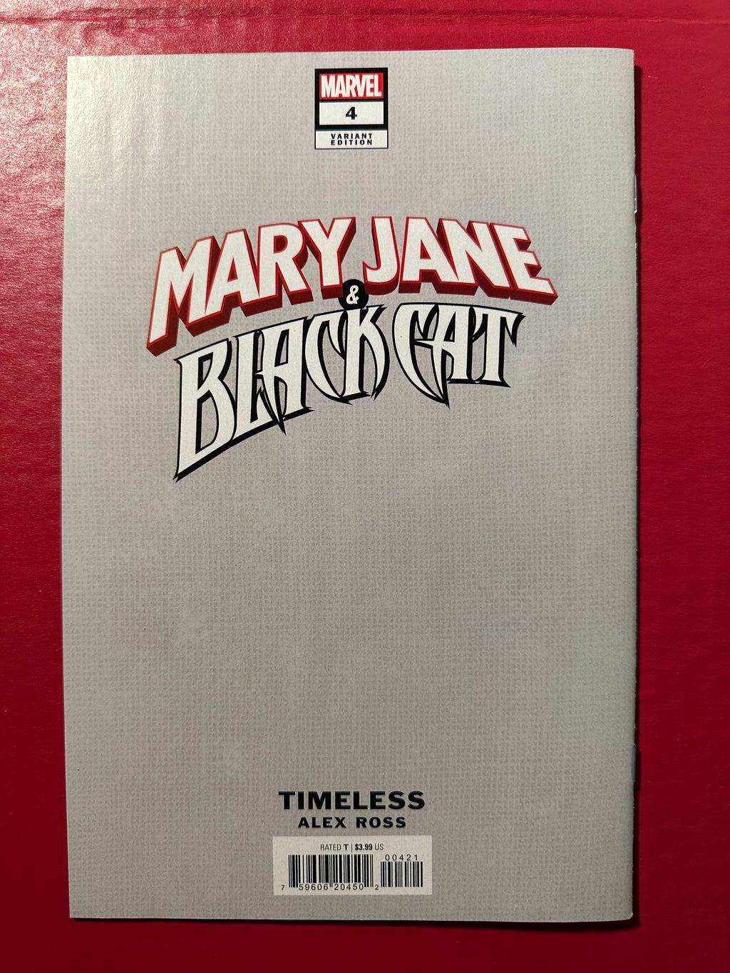 Mary Jane & Black Cat #4B (2023) Alex Ross Timeless Virgin Variant