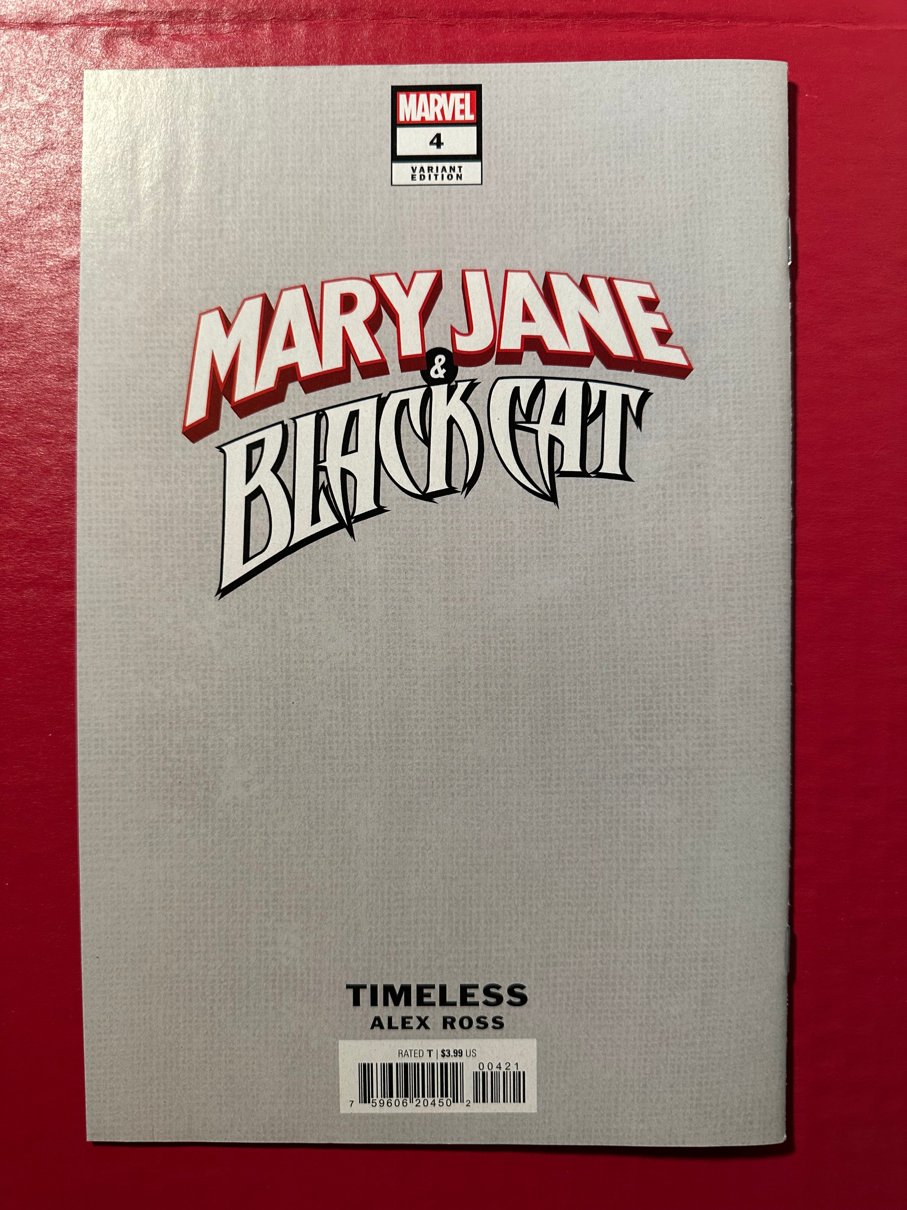 Mary Jane & Black Cat #4B (2023) Alex Ross Timeless Virgin Variant