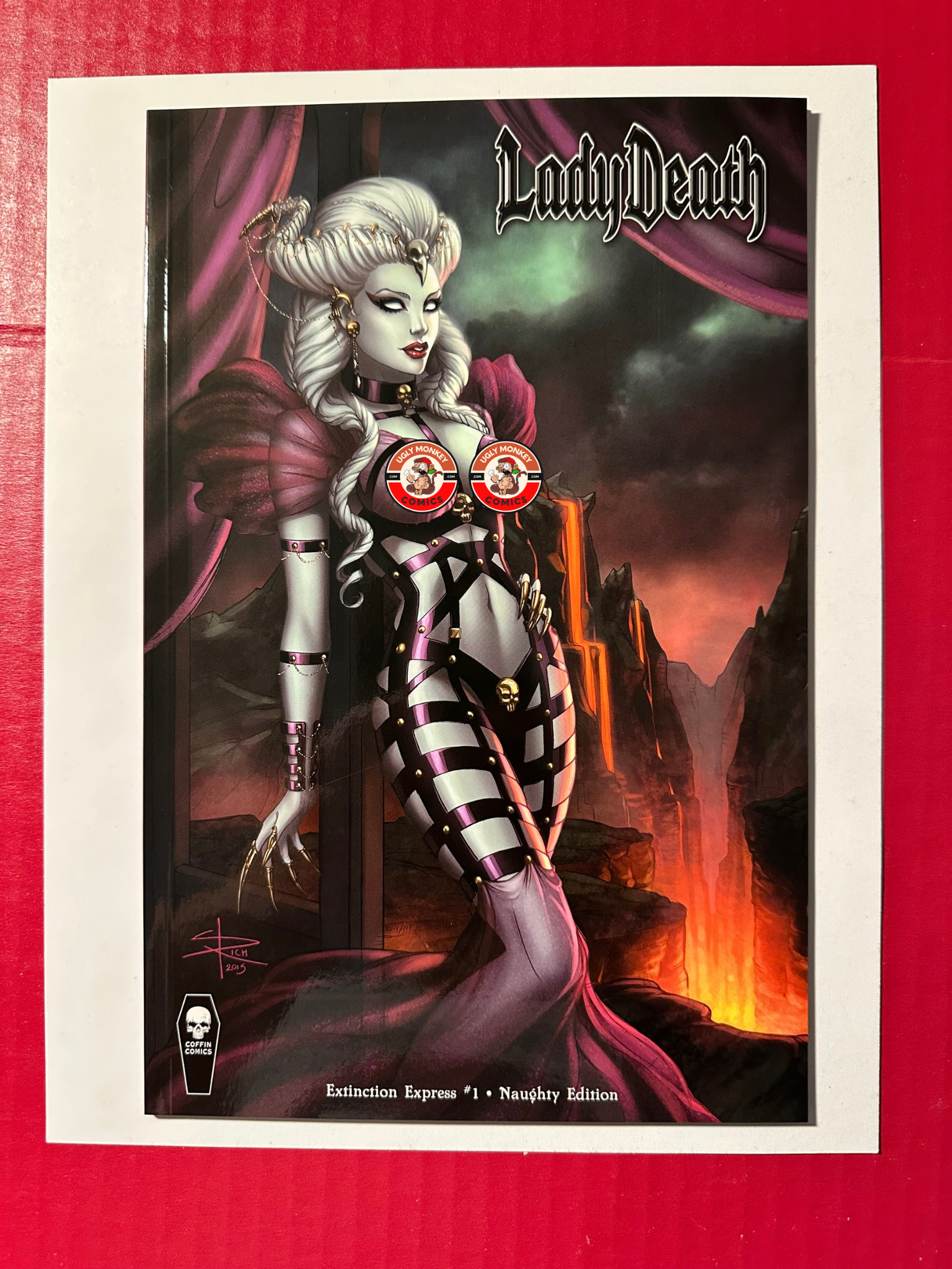 Lady Death: Extinction Express #1D (Coffin Comics 2016) Sabine Rich Naughty Variant by Ugly Monkey Comics
