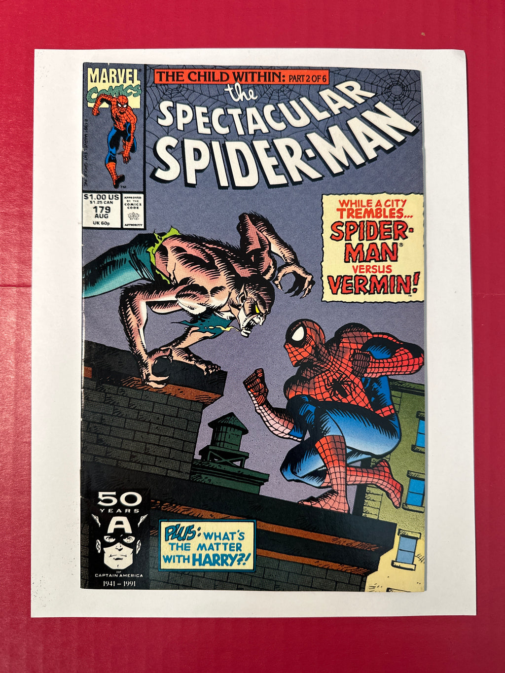 The Spectacular Spider-Man, Vol. 1 #179 (Marvel Comics 1991) Direct Edition by Ugly Monkey Comics