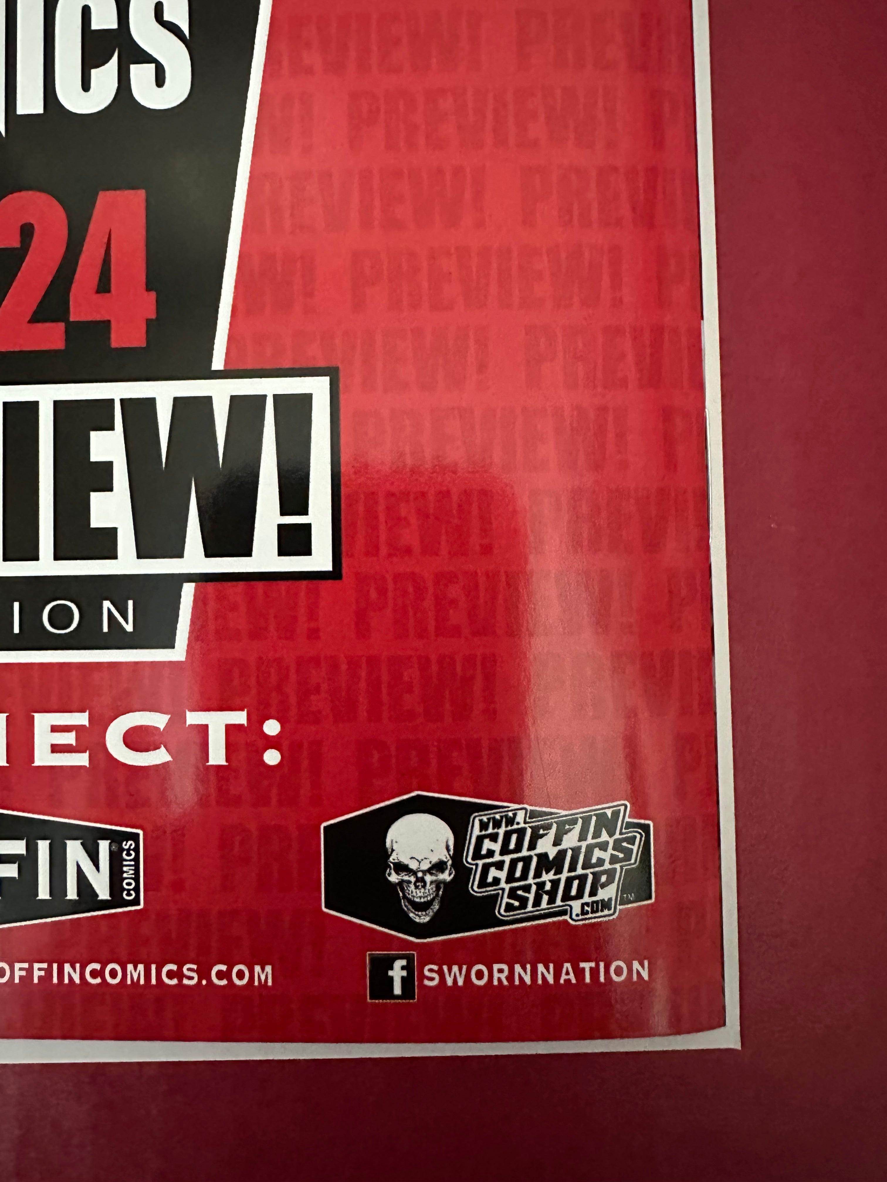 Coffin Comics 2024 Preview Signed with COA Swornfest Edition (Ltd. 425) by Ugly Monkey Comics