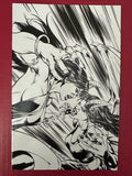 Vampirella vs. Purgatori #3 (2021) Incentive Carlo Pagulayan Black & White Virgin Cover by Ugly Monkey Comics