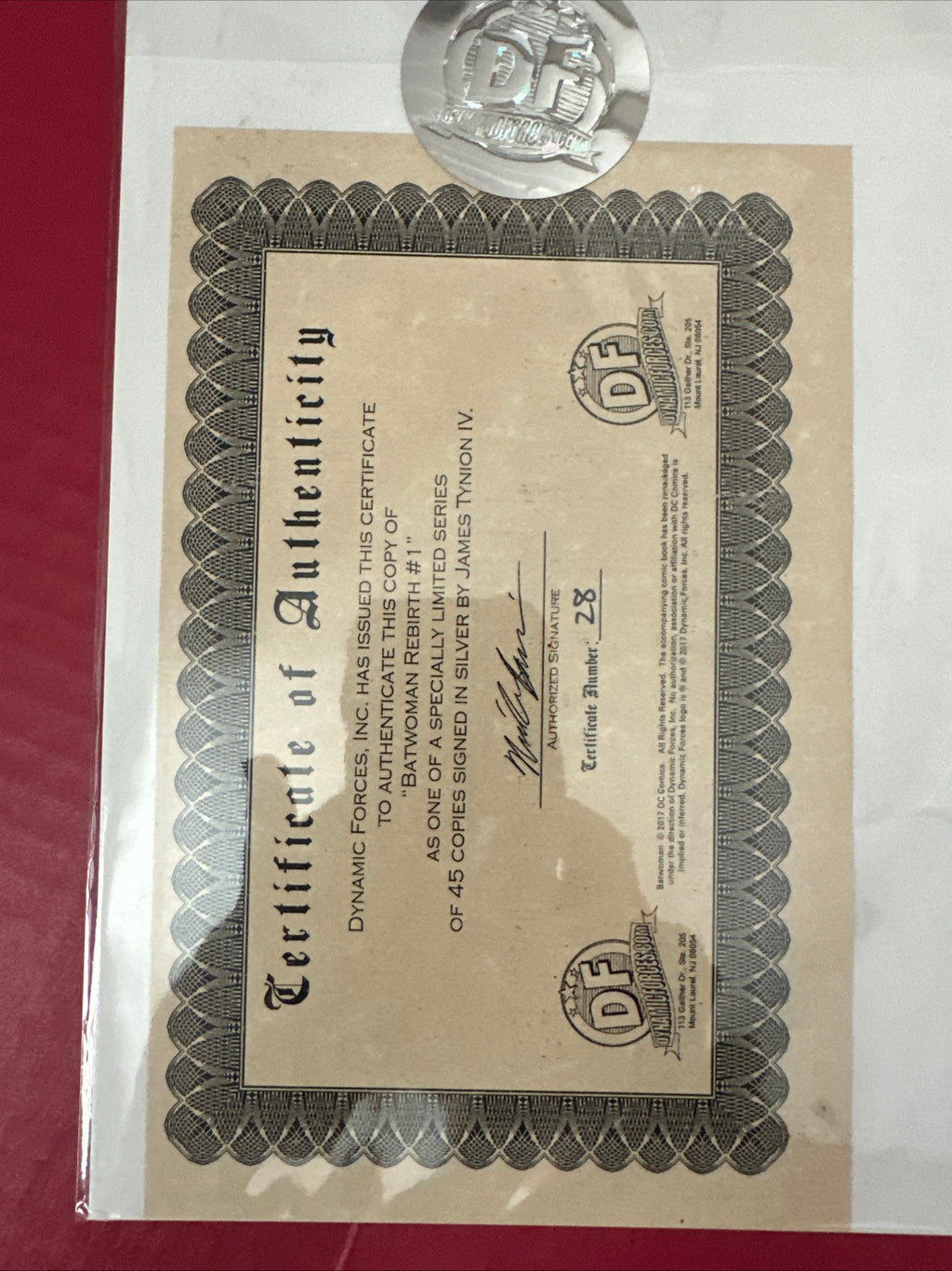 Batwoman: Rebirth #1 (DC Comics April 2017) Signed With COA Limited To 45