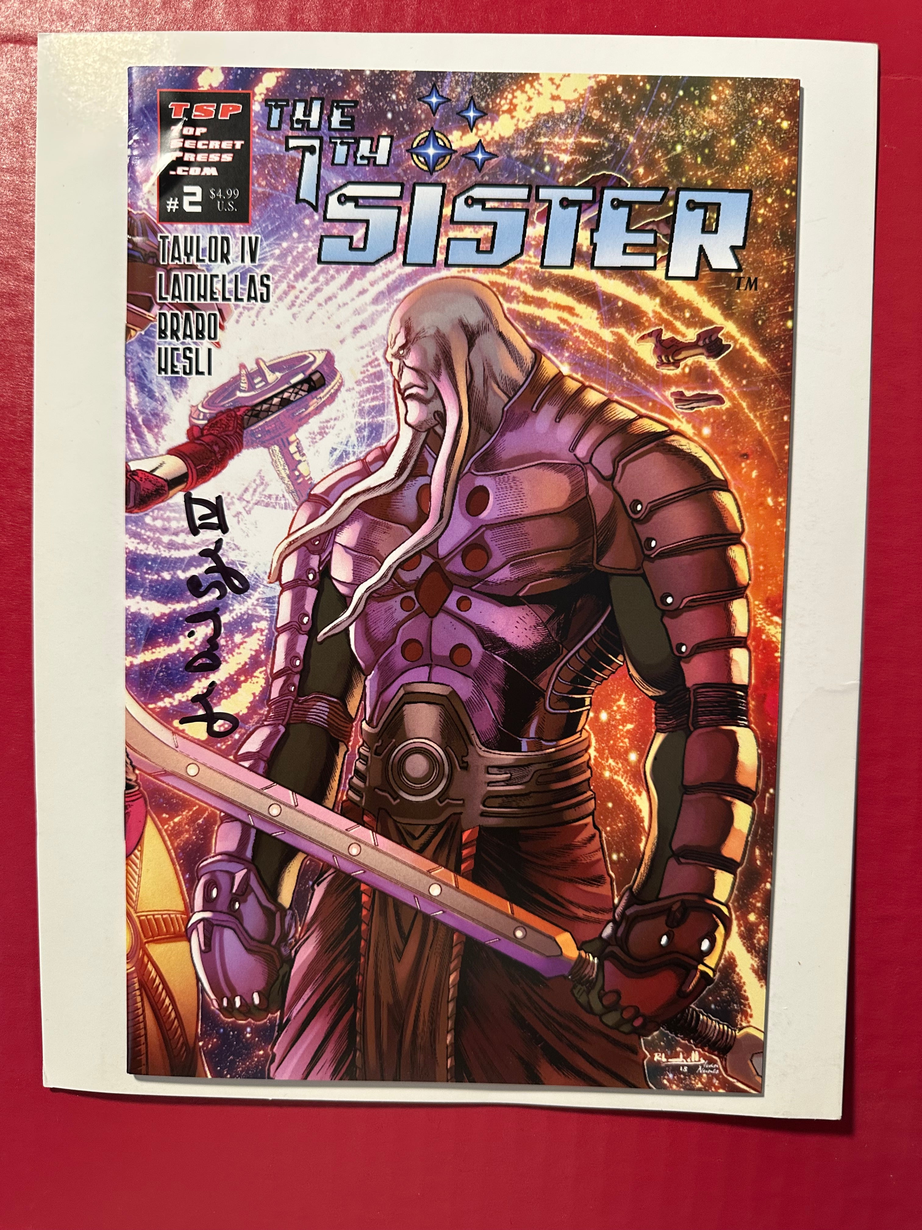 The 7th Sister #2 (2018) Rafael Lanhellas Cover Signed by Daniel Taylor IV