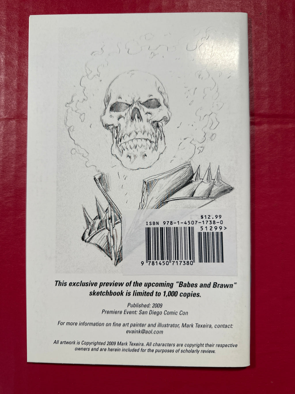 Mark Texeira Babes And Brawn Sketchbook #B (Little Eva Ink 2011) Sketch Edition limited 1,000 by Ugly Monkey Comics
