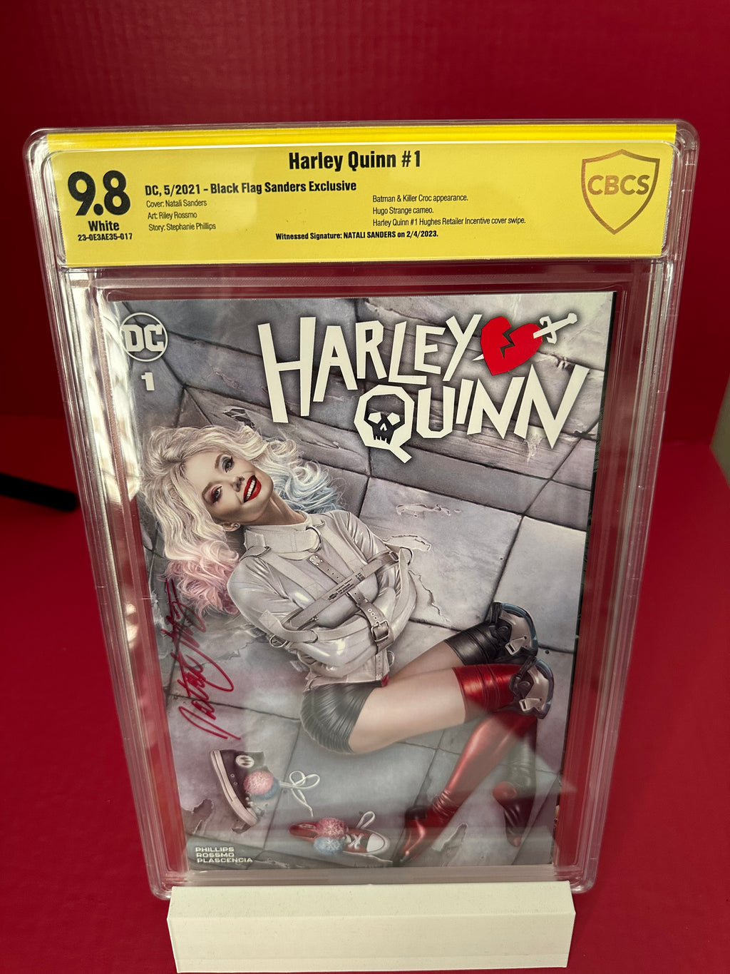 Harley Quinn, Vol. 4 #1 (2021) Key Natali Sanders Witnessed Signature CBCS 9.8 Exclusive Variant by Ugly Monkey Comics