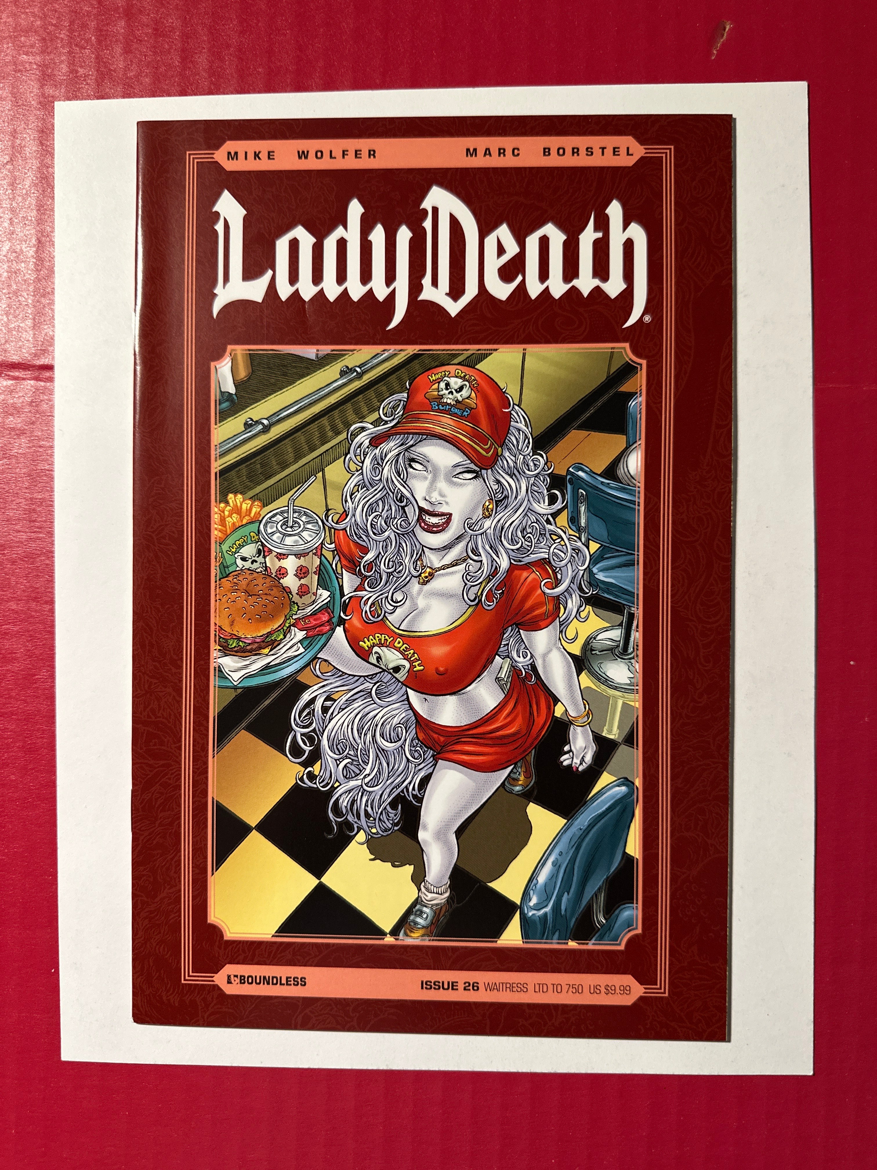 Lady Death (Boundless Comics) #26H (Boundless Comics 2015) Juan Jose Ryp Waitress Variant (Ltd. 750) by Ugly Monkey Comics