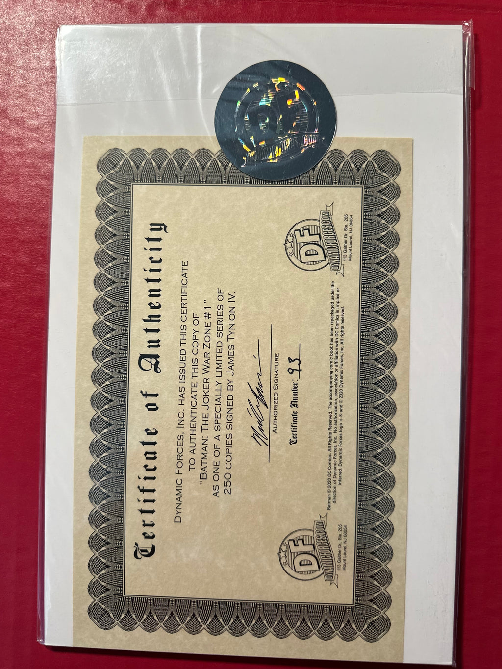 Batman: The Joker: War Zone #1 Key 1st Appearance Signed with COA by Ugly Monkey Comics