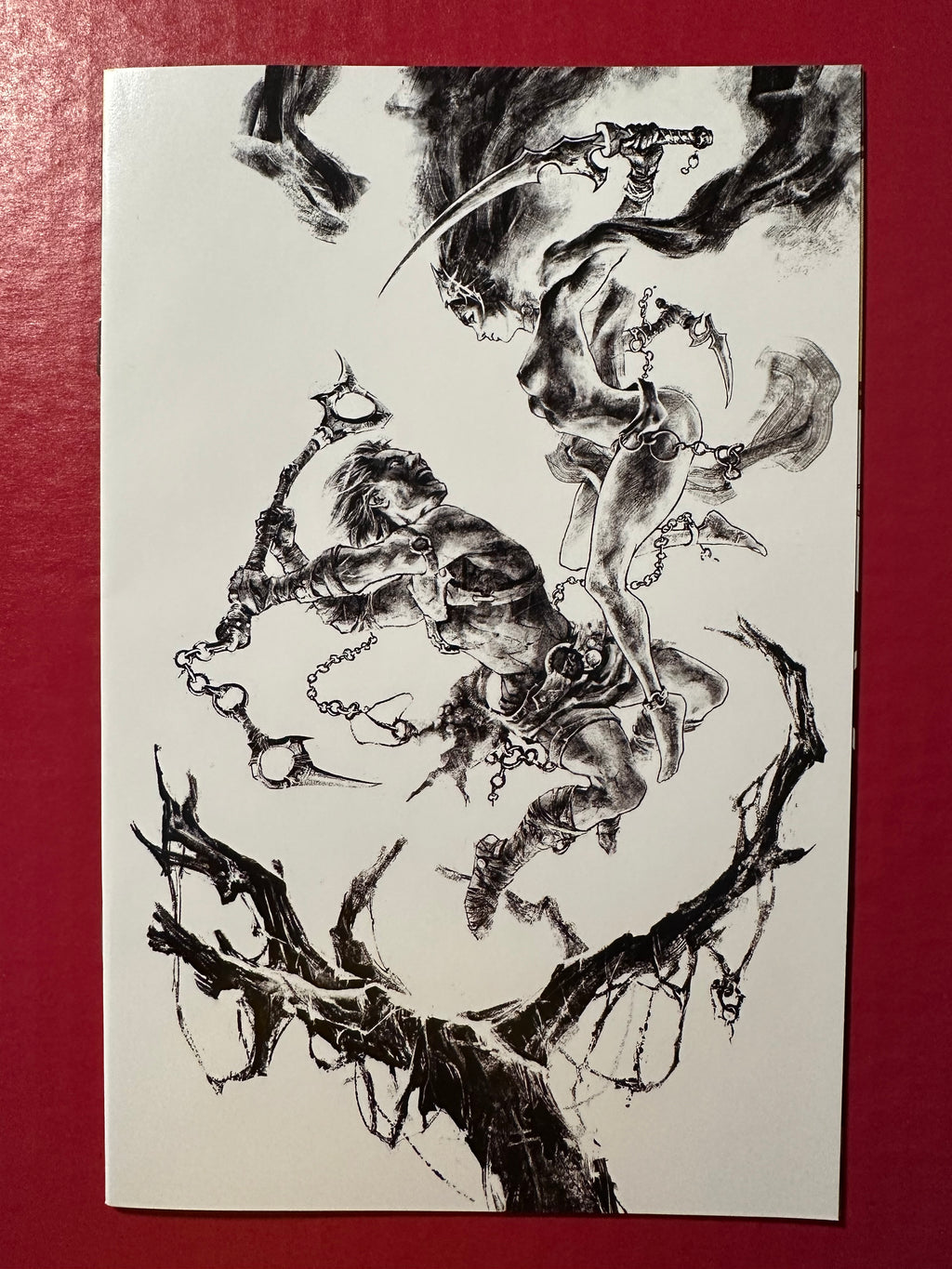 Dejah Thoris vs John Carter of Mars #5 (2021) 1:7 FOC Incentive Sebastian Fiumara B&W Virgin Cover by Ugly Monkey Comics
