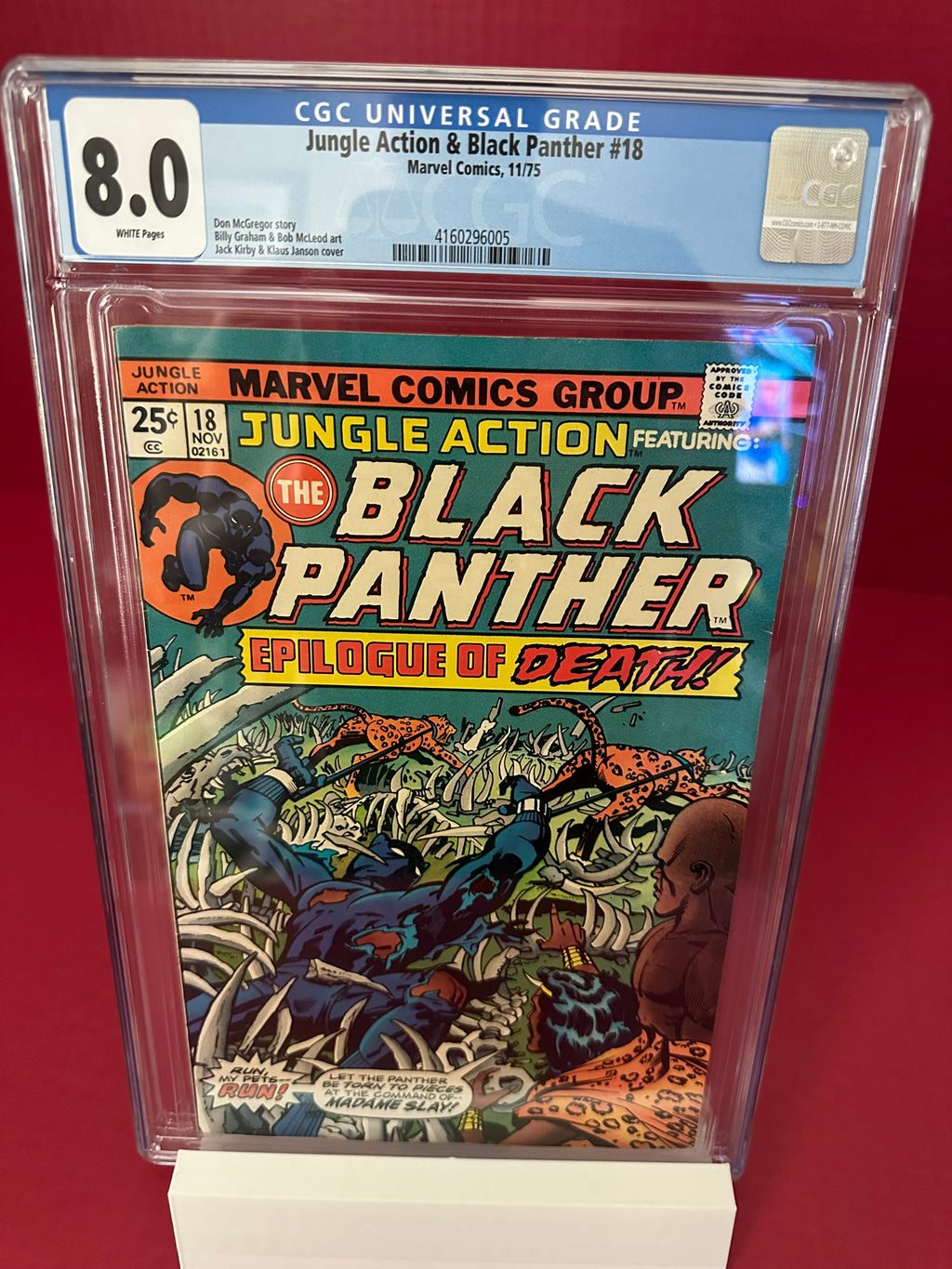Jungle Action #18 (1975) CGC 8.0 (VF) Key 1st Appearance by Ugly Monkey Comics
