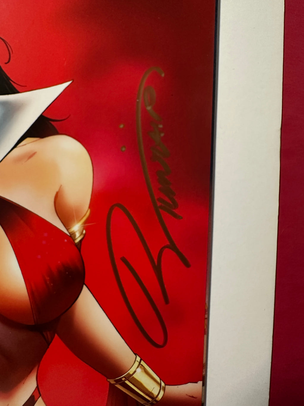 Vampirella vs. The Superpowers #1 (2023) Signed by Ryan Kincaid Virgin Variant by Ugly Monkey Comics