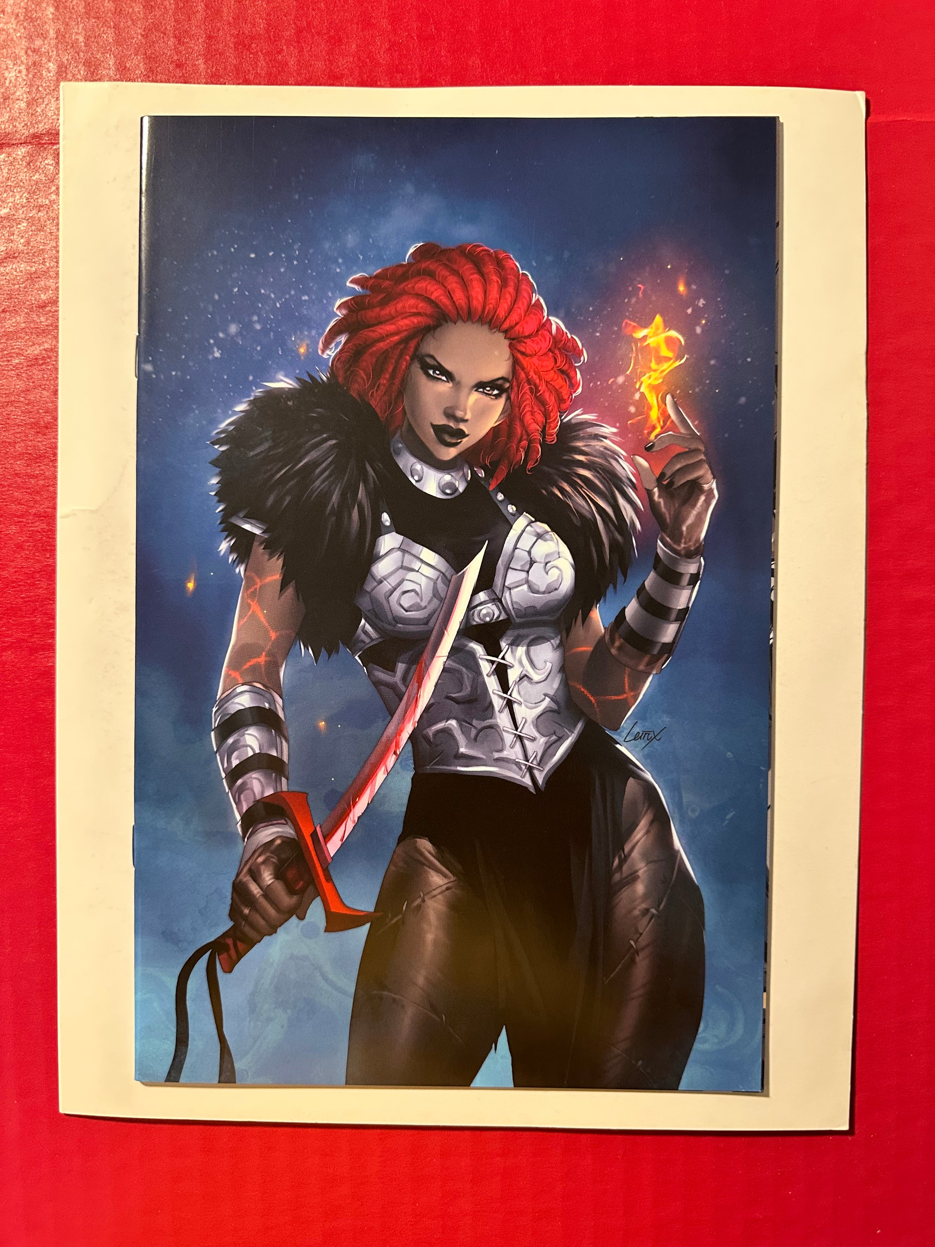 Red Sonja: Red Sitha #4 (2022) Lesley Leirix Li Virgin Variant by Ugly Monkey Comics