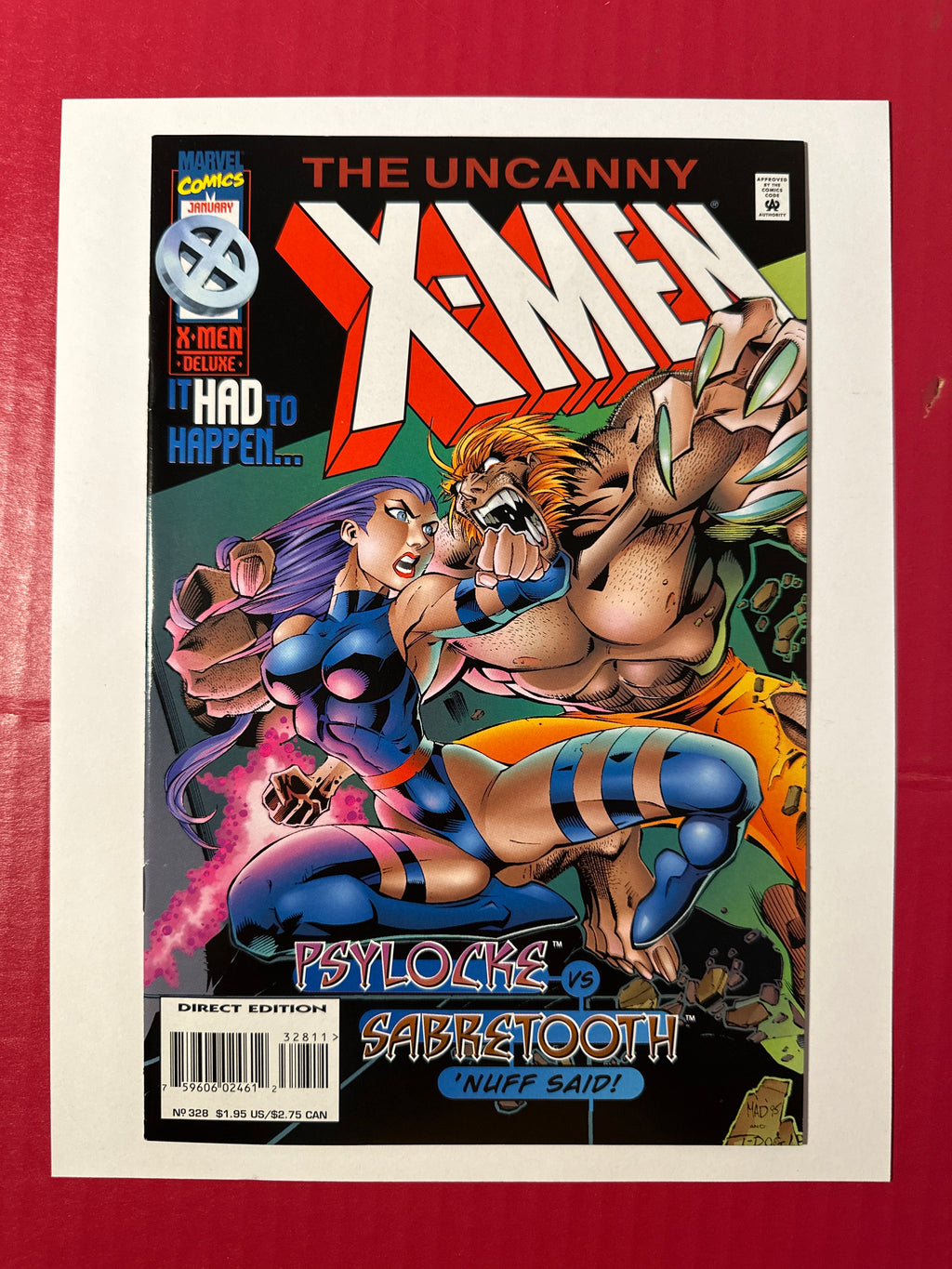 The Uncanny X-Men, Vol. 1 #328 (Marvel Comics 1995) Direct Deluxe Edition by Ugly Monkey Comics