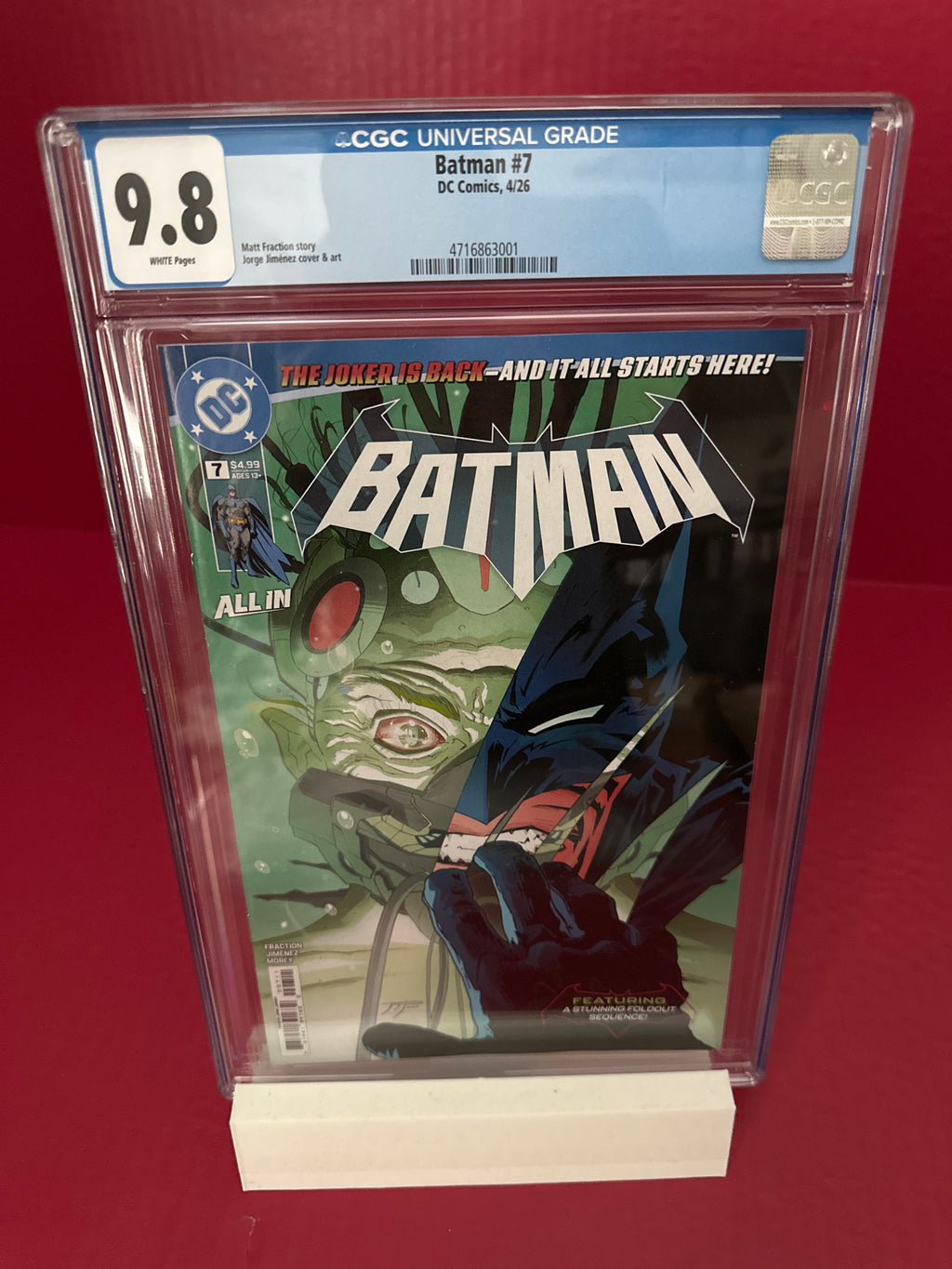 Batman, Vol. 4 #7 (DC Comics 2026) Jorge Jimenez Regular CGC 9.8 by Ugly Monkey Comics