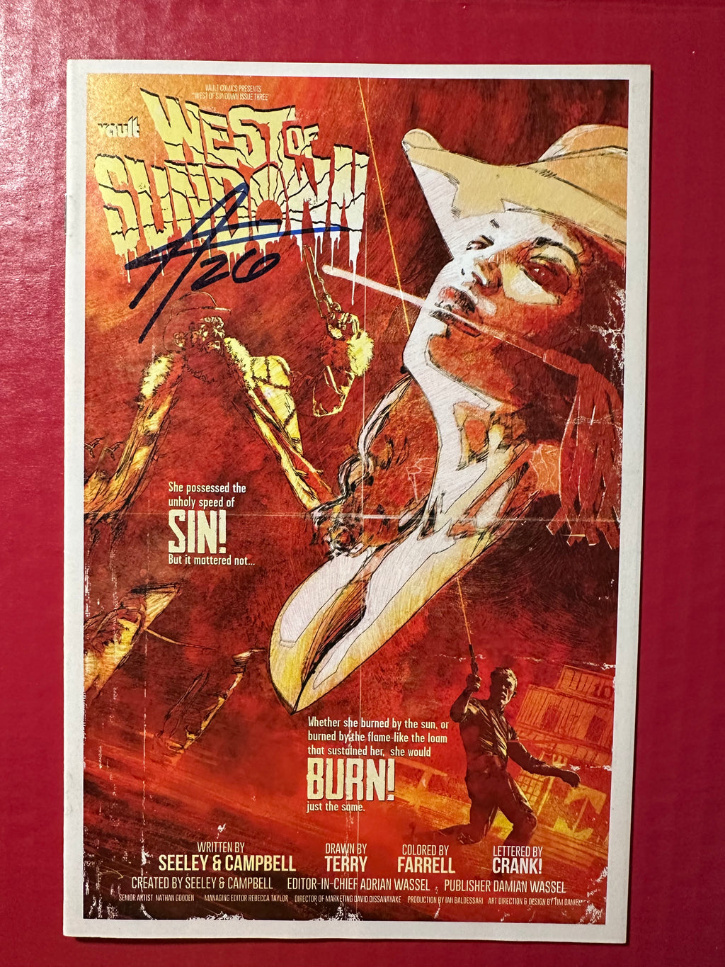 West of Sundown #3 (2022) Signed by Aaron Campbell by Ugly Monkey Comics