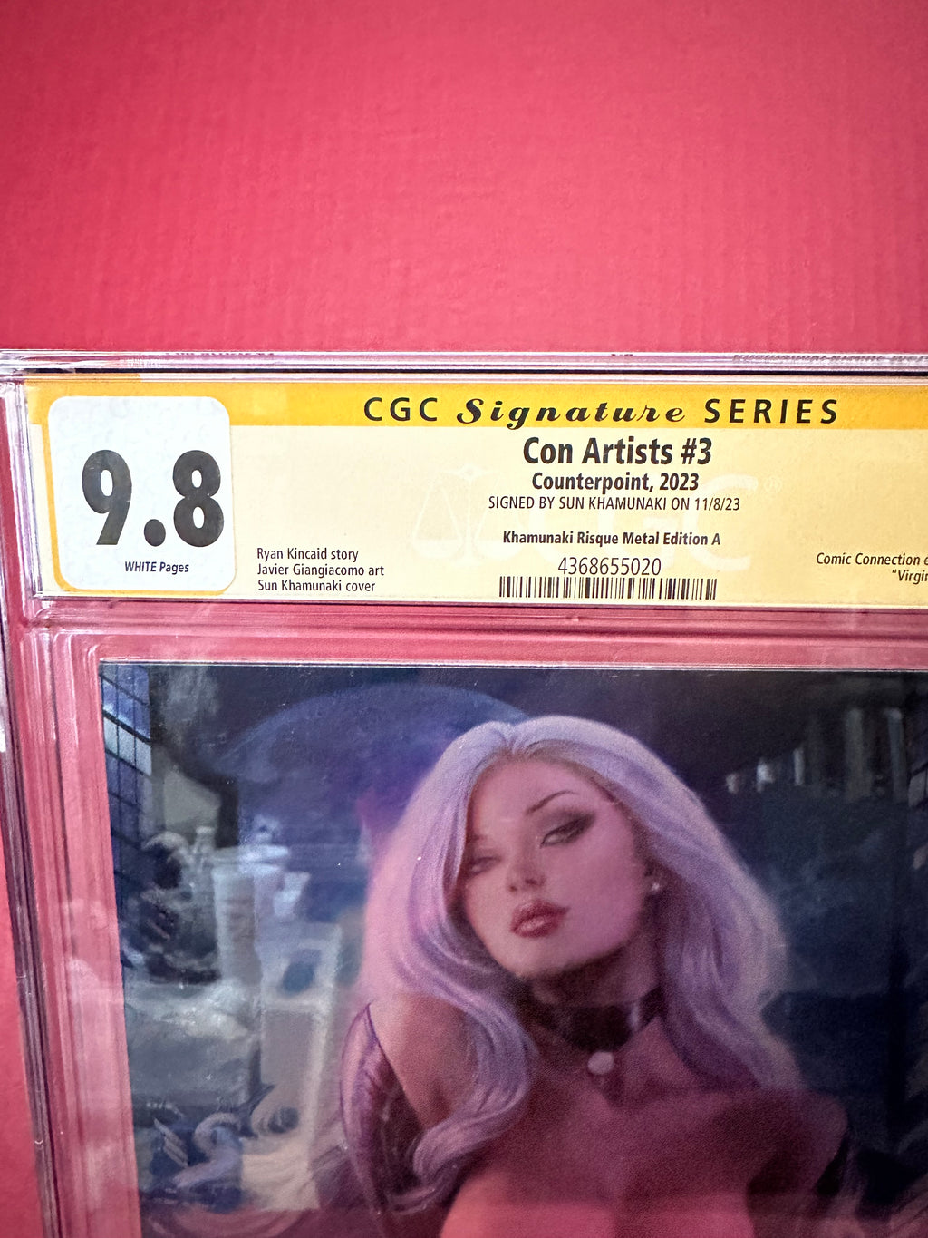 Con Artist #3 Virgin Risque Metal (Counterpoint 2013) CGC 9.8 Signed by Sun by Ugly Monkey Comics