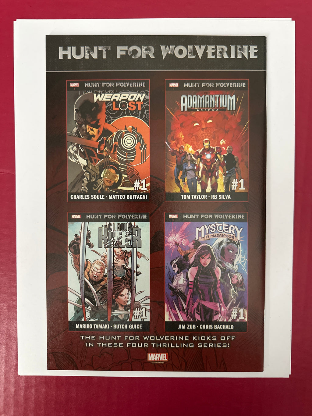 The Hunt for Wolverine #1A (2018 Marvel Comics) by Ugly Monkey Comics