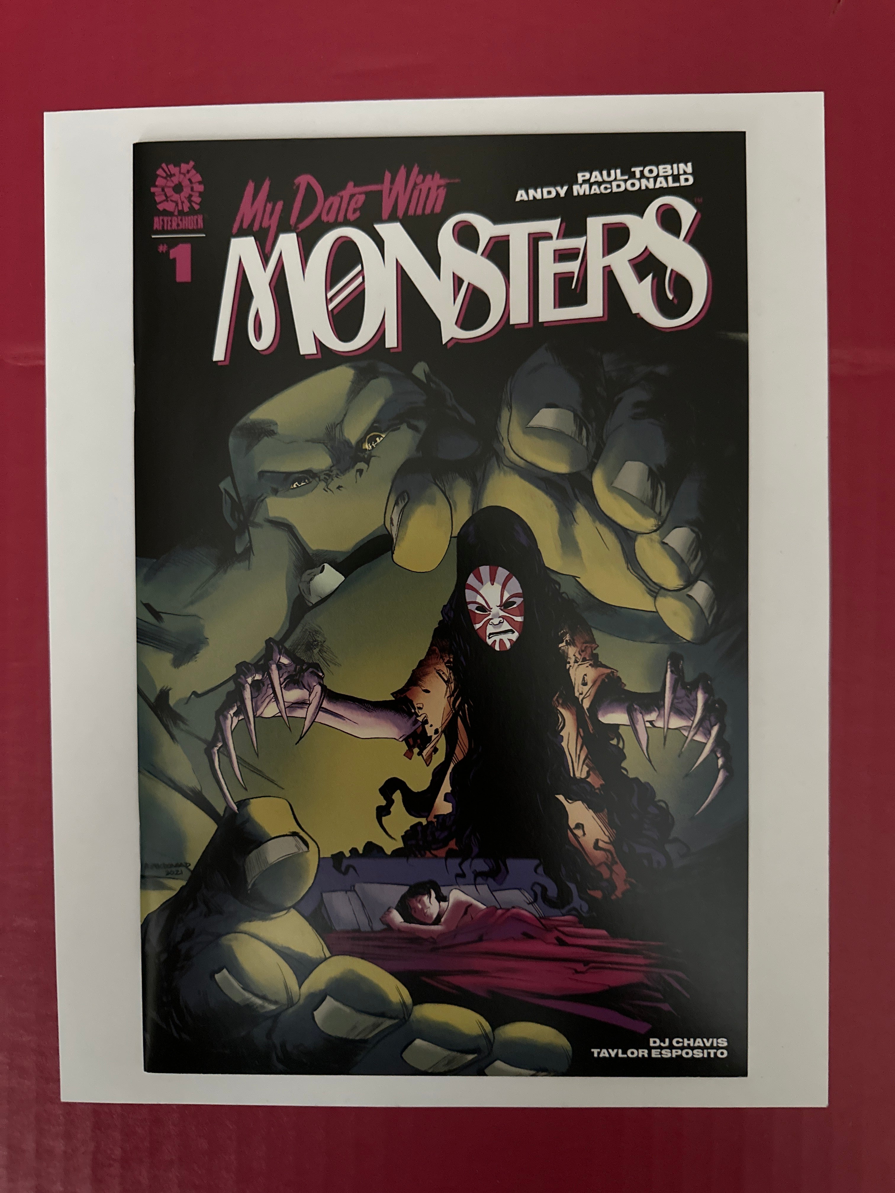 My Date With Monsters #1A (AfterShock Comics 2021) Regular Andy MacDonald & DJ Chavis Cover by Ugly Monkey Comics
