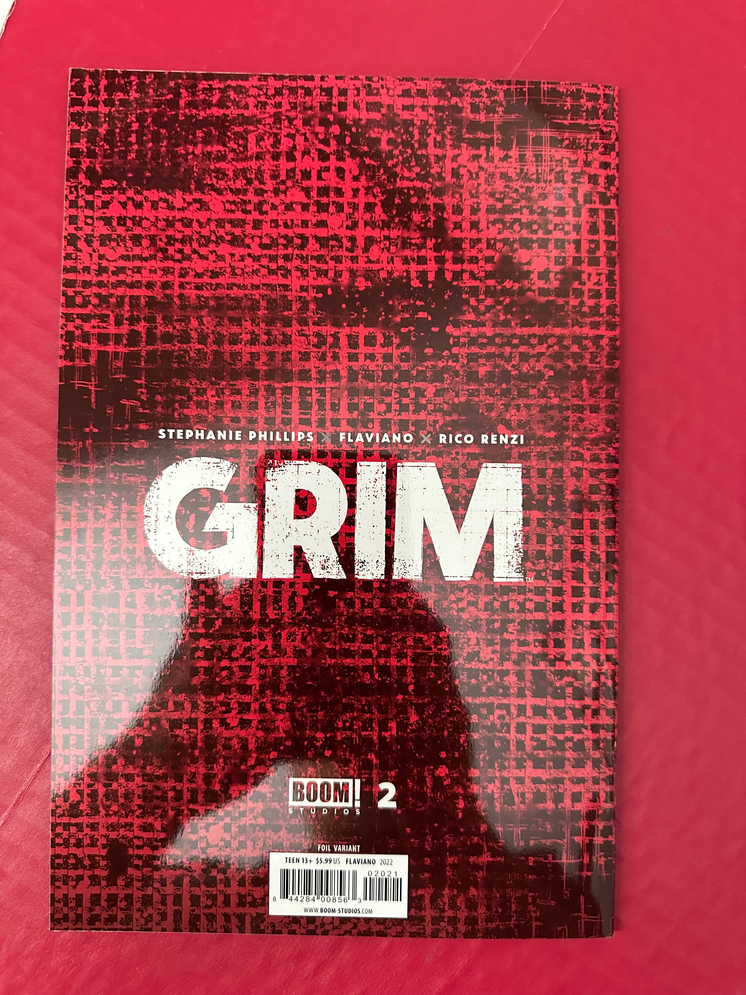 Grim #2 -Flaviano Cover (BOOM! Studios 2022) Foil Cover by Ugly Monkey Comics
