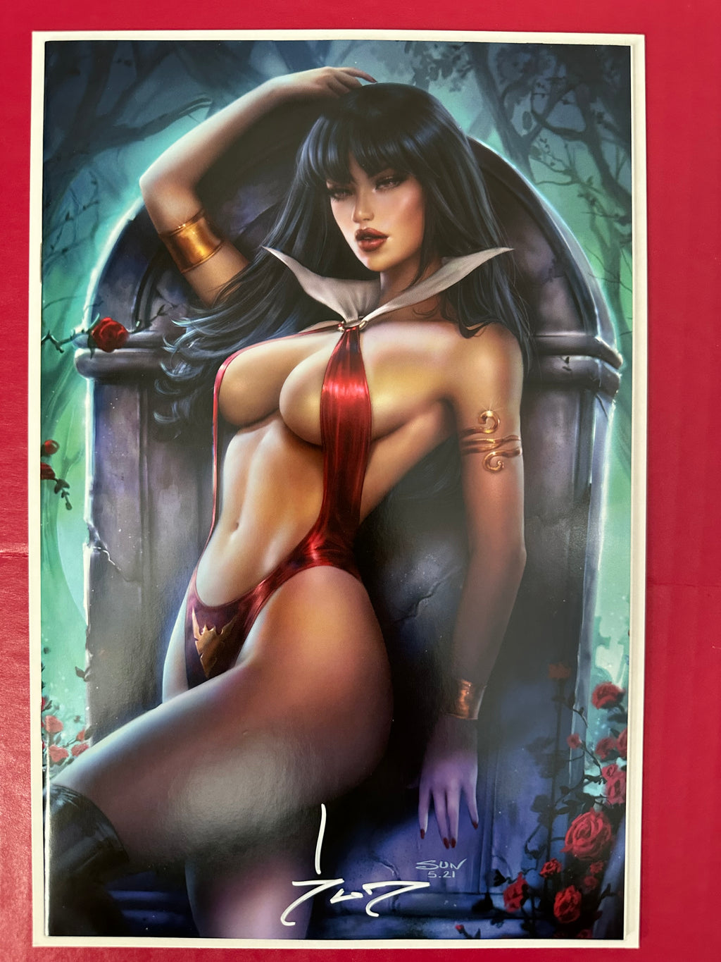 Vampirella, Vol. 6 #22 (2021) Sad Lemon Comics Exclusive Sun Khamunaki Virgin Variant Signed by Ugly Monkey Comics