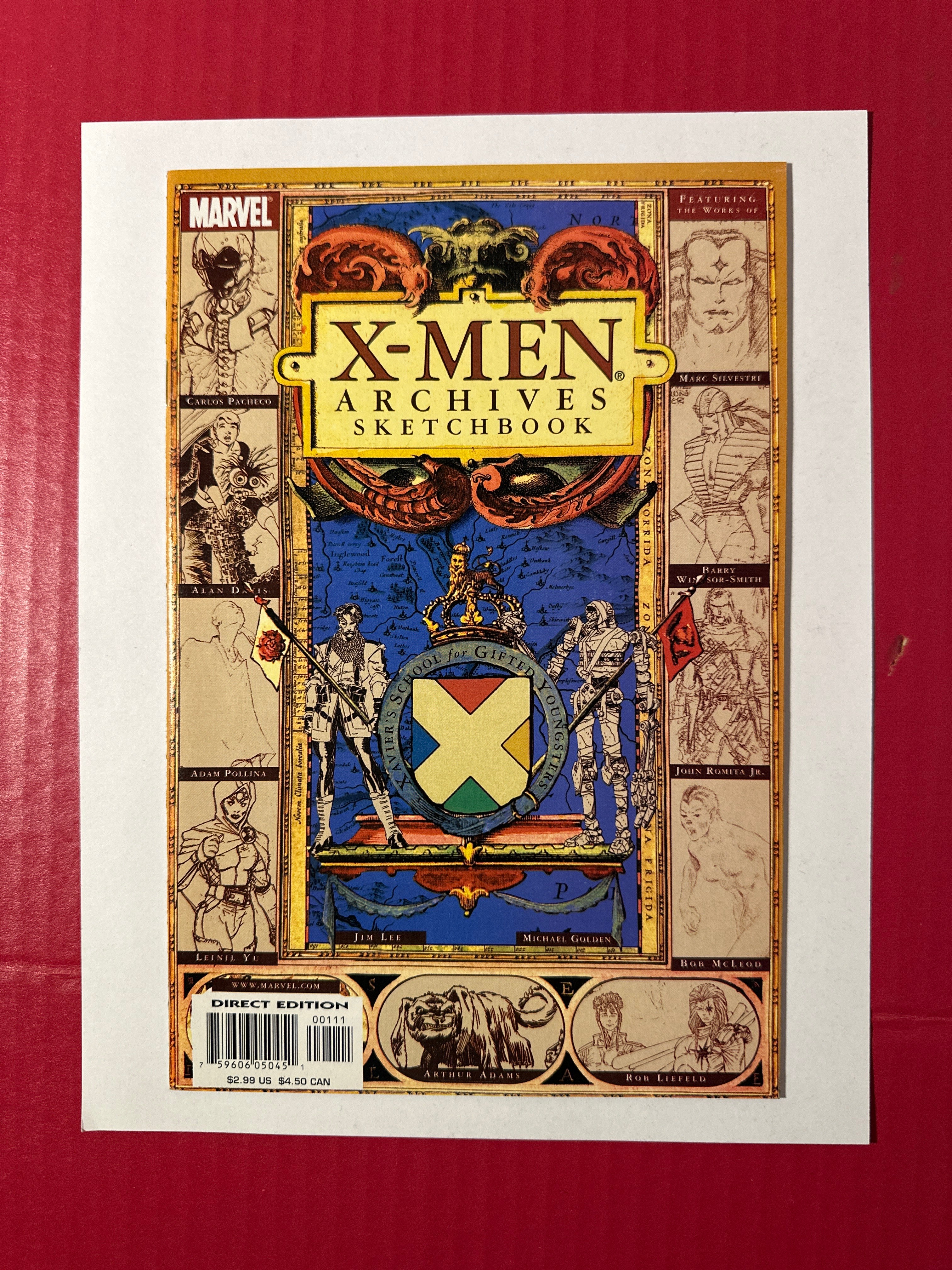 X-Men Archives Sketchbook #1 (Marvel Comics 2000) sketchbook by Ugly Monkey Comics