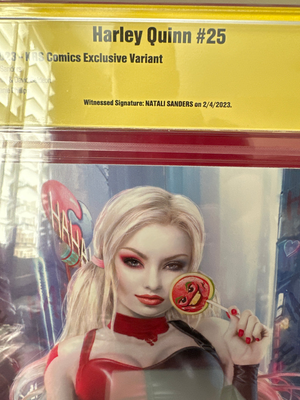 Harley Quinn #25 (2023) CBCS 9.4 Witnessed Signature Natali Sanders by Ugly Monkey Comics