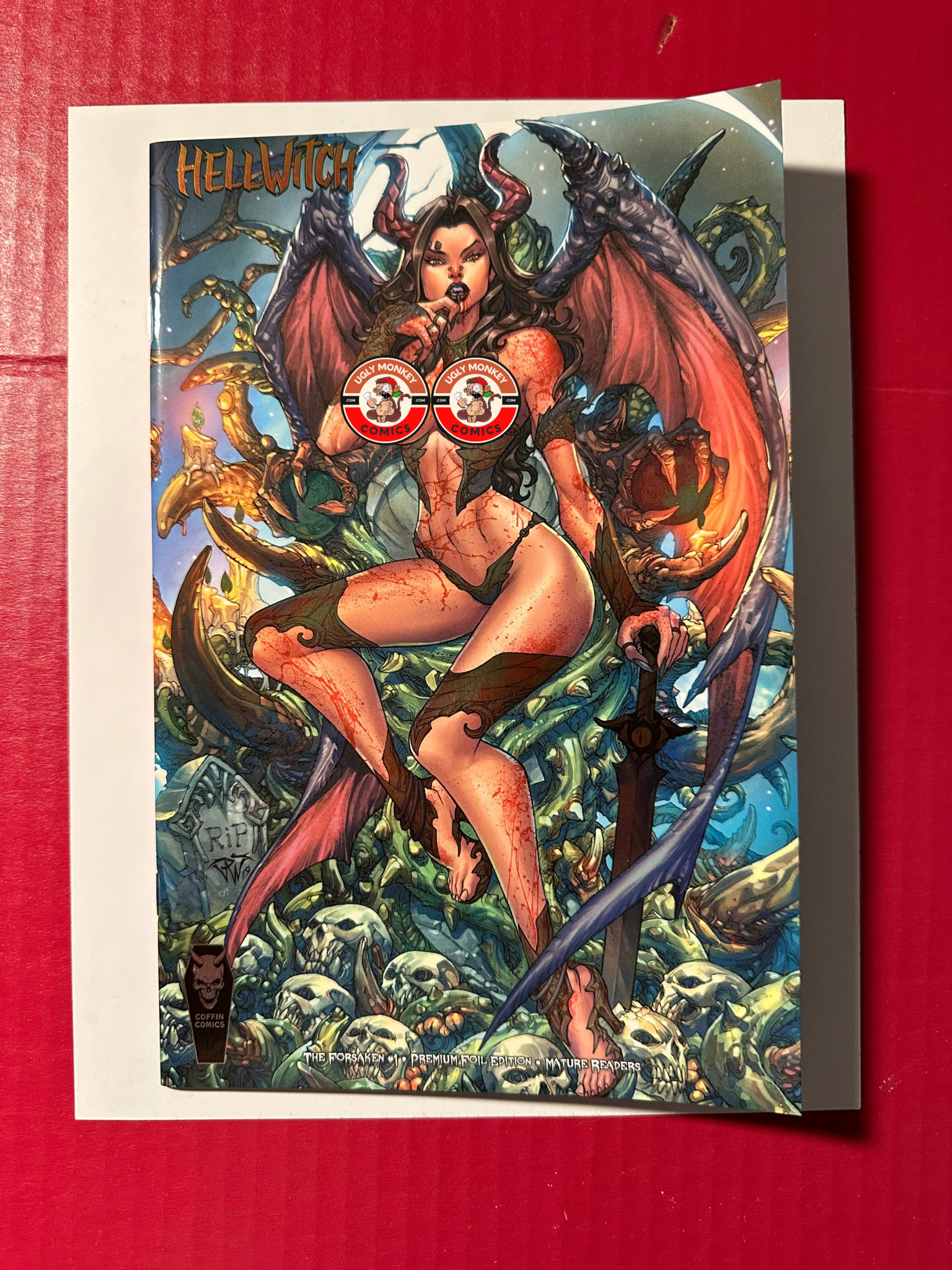 Hellwitch: The Forsaken #1C (Coffin Comics 2020) Paolo Pantalena Premium Foil Variant by Ugly Monkey Comics