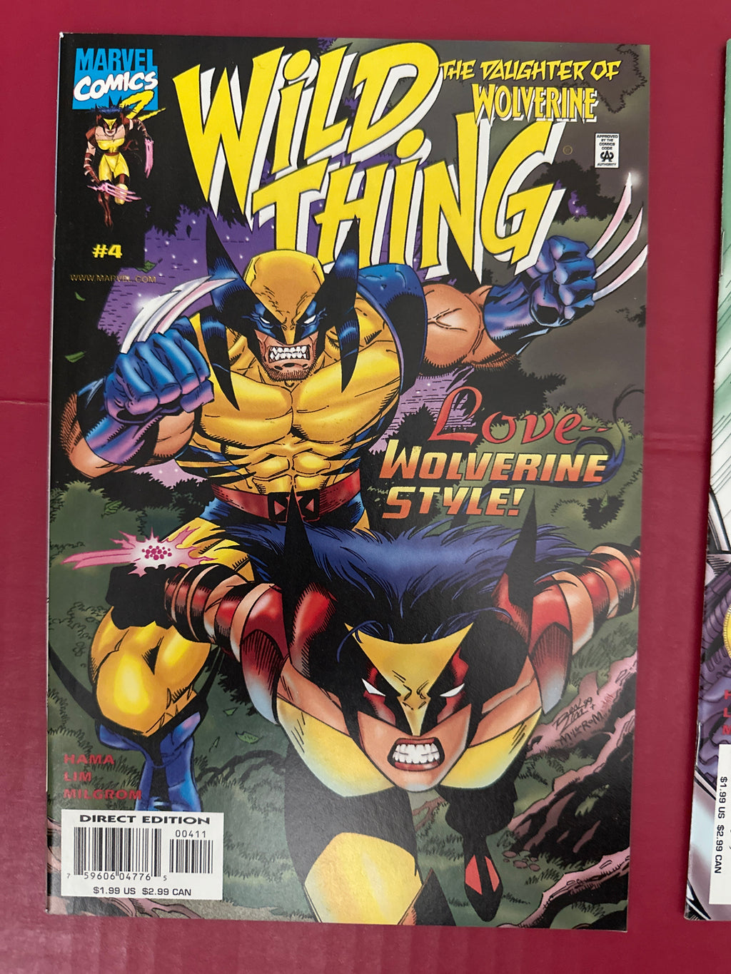 Lot of 4 Wild Thing Comics Vol. 2 #2, 3, 4, 5 (Marvel Comics 1999) by Ugly Monkey Comics