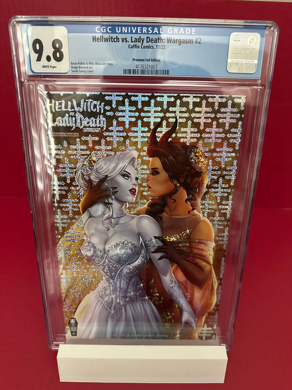 Hellwitch vs. Lady Death: Wargasm #2 - Comic Shop Premium Foil Edition CGC 9.8 by Ugly Monkey Comics