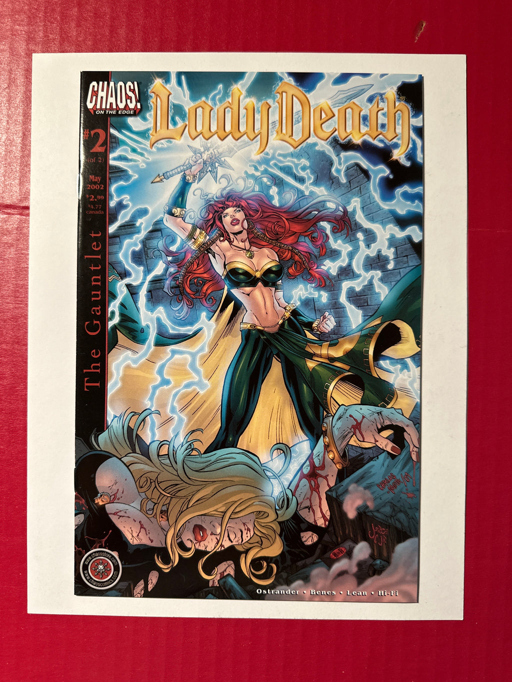 Lady Death: The Gauntlet #2A (Chaos! Comics 2002) Carlos Mota Standard cover by Ugly Monkey Comics