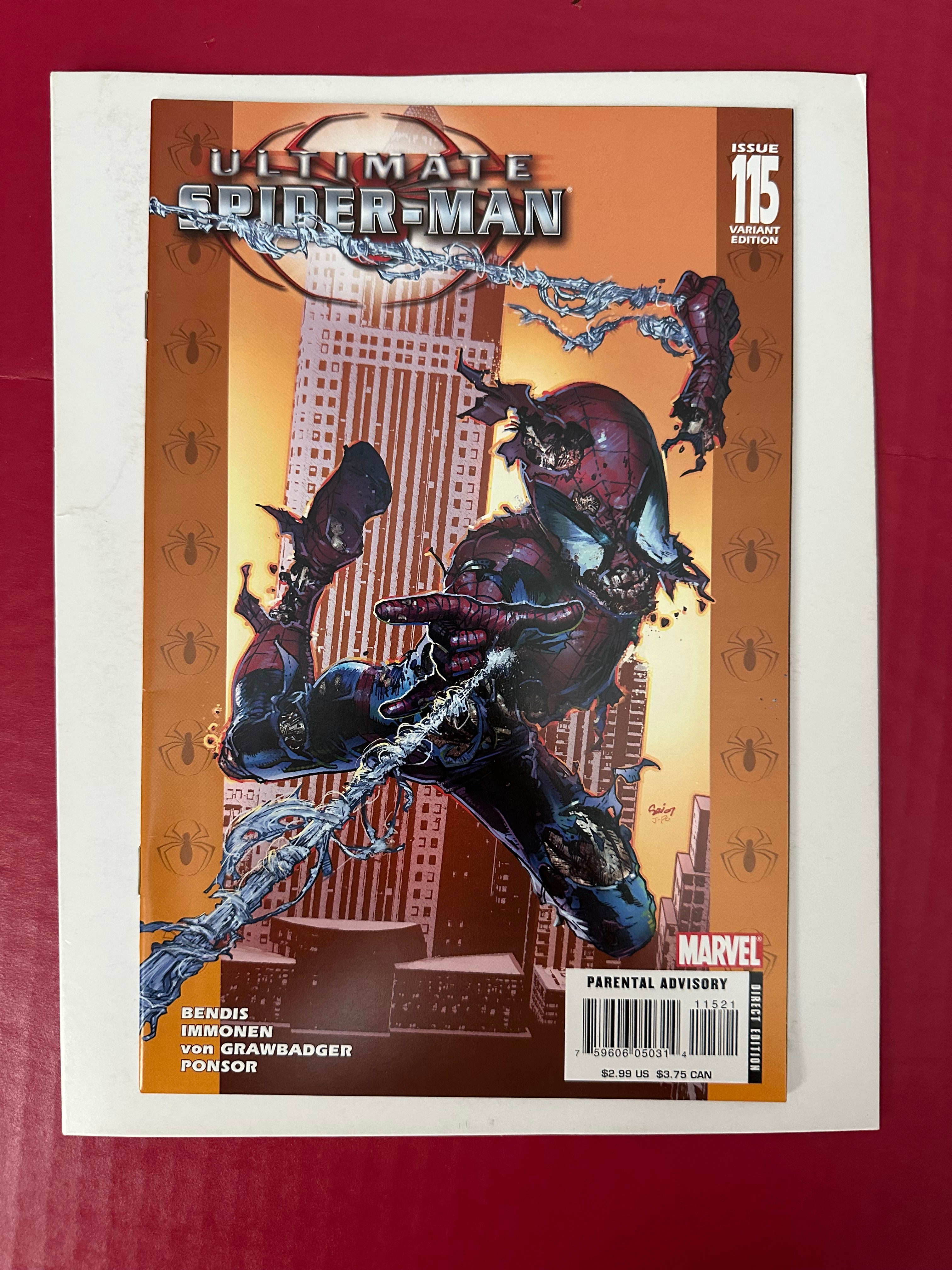 Ultimate Spider-Man #115B (2007) Zombie Variant by Ugly Monkey Comics