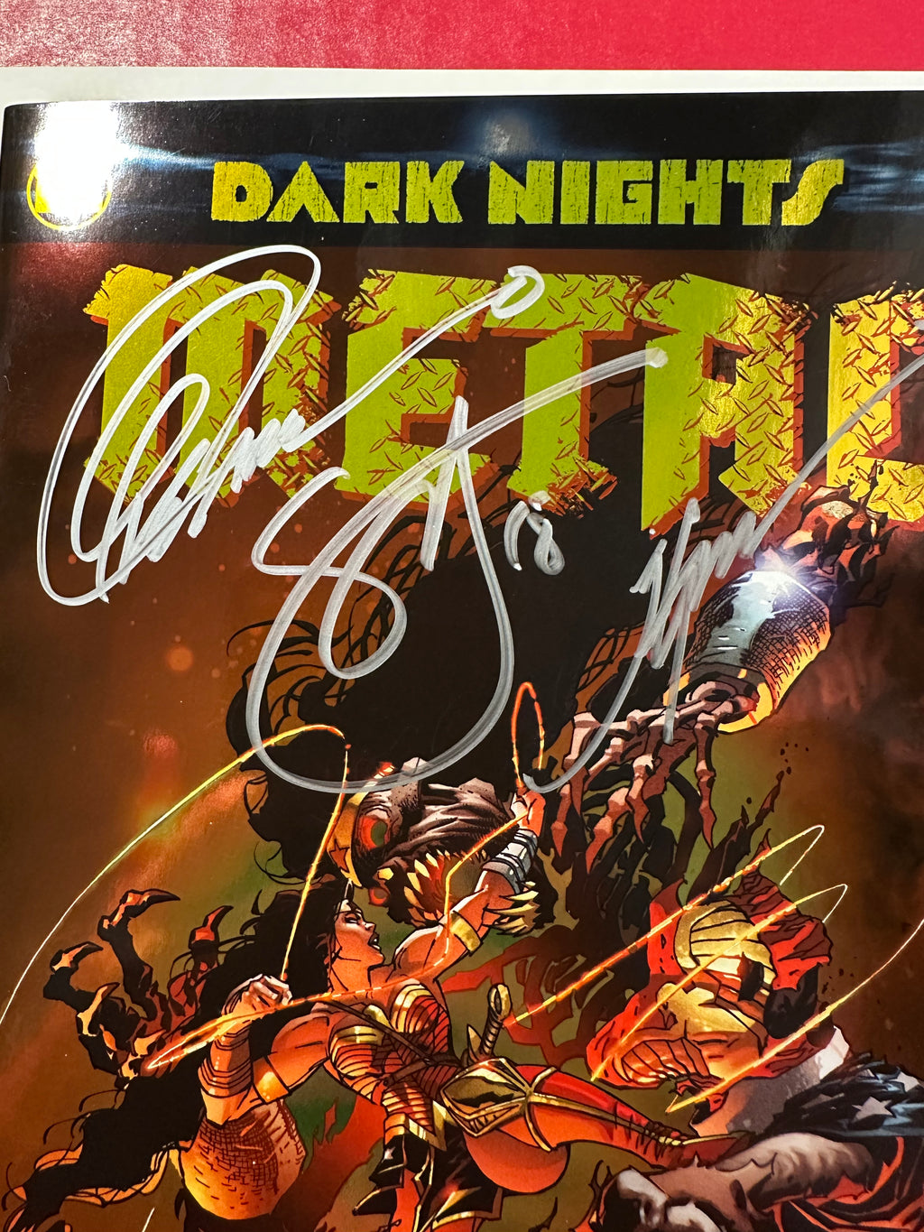 Dark Nights: Metal #6 (2018) Exclusive Gold Foil Variant Key First Appearance Triple Signed by Ugly Monkey Comics