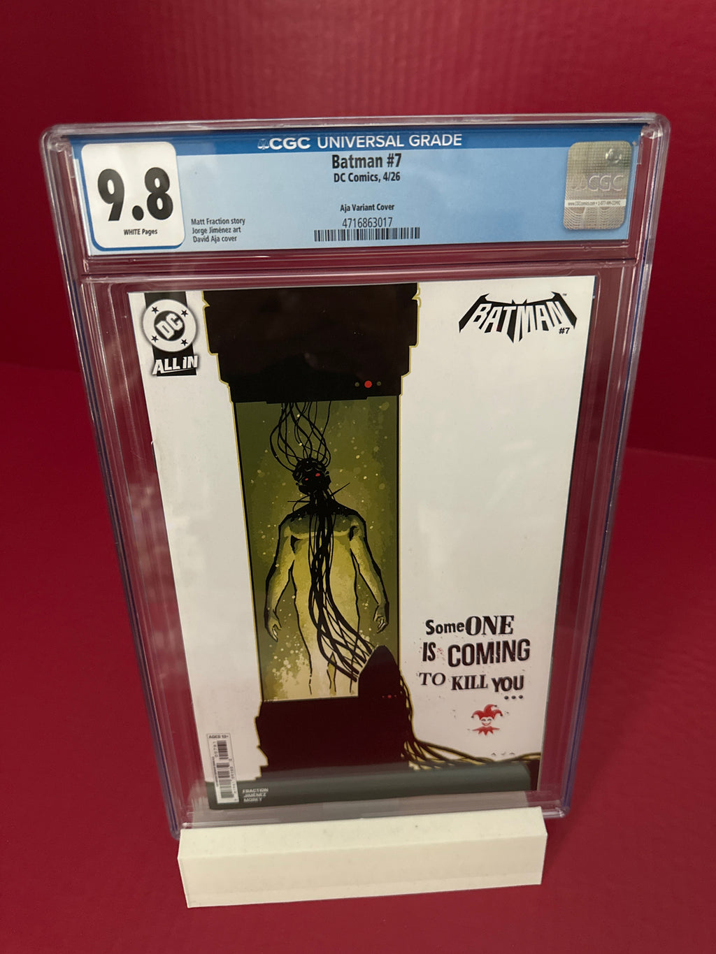 Batman, Vol. 4 #7 (DC Comics 2026) David Aja Incentive Variant (1:25) CGC 9.8 by Ugly Monkey Comics