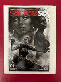 Sacred Six #1 (2020) KEY Lucio Parrillo Incentive B&W Variant (1:25) by Ugly Monkey Comics