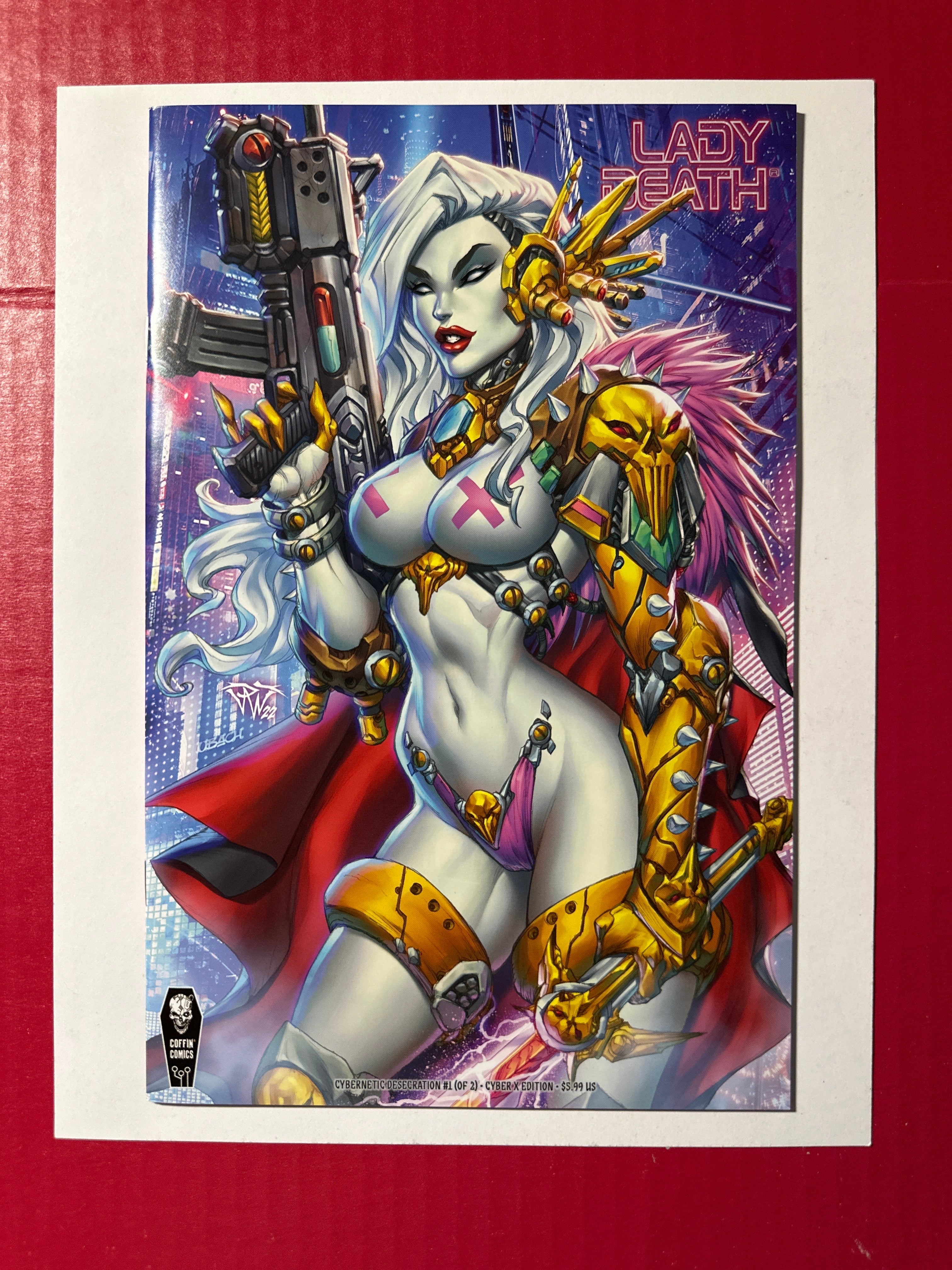 Lady Death: Cybernetic Desecration #1B (Coffin Comics 2023) Paolo Pantalena Cyber X Variant by Ugly Monkey Comics