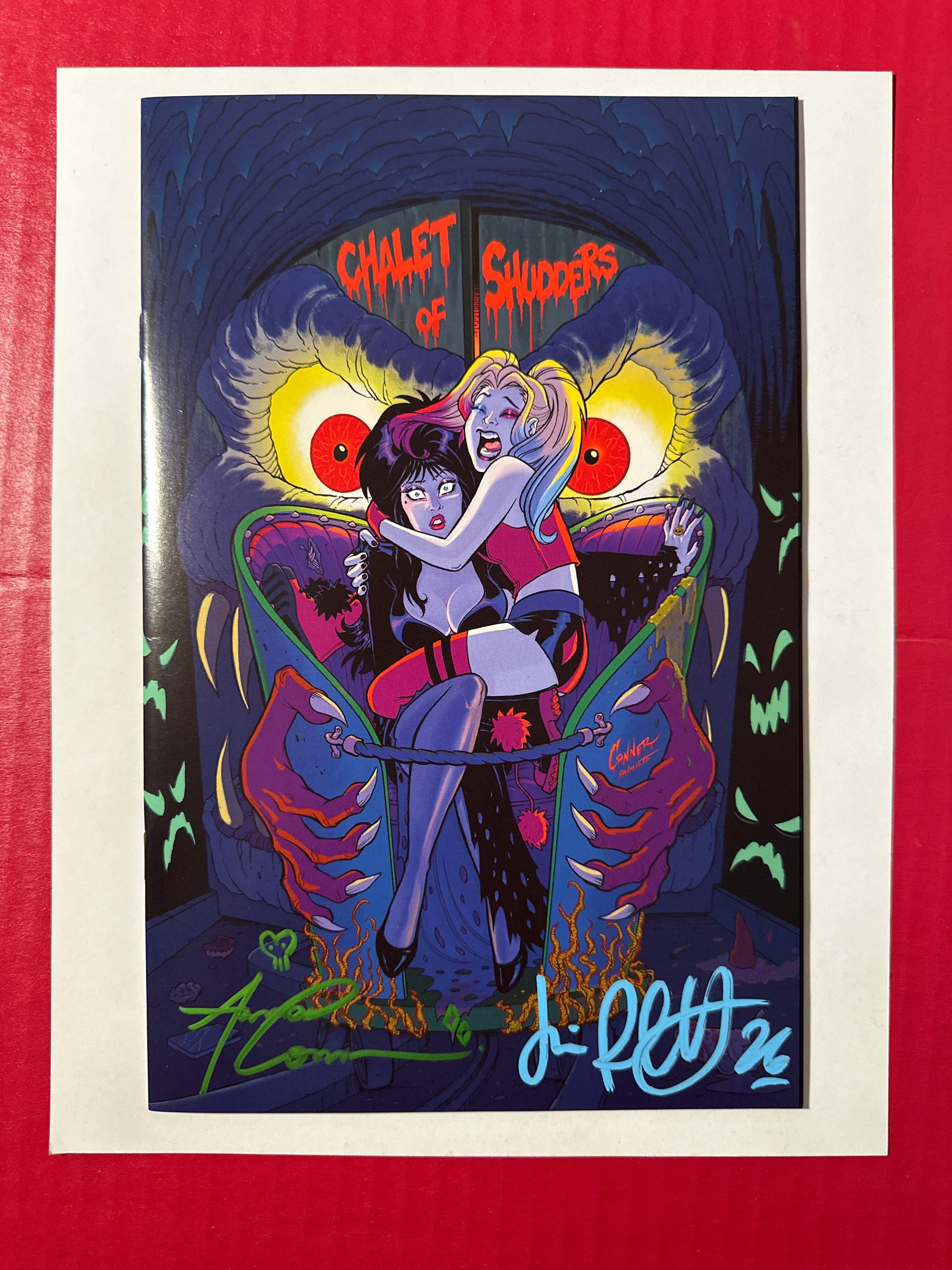 Harley Quinn X Elvira Amanda Conner Incentive Virgin Variant (1:50) by Ugly Monkey Comics