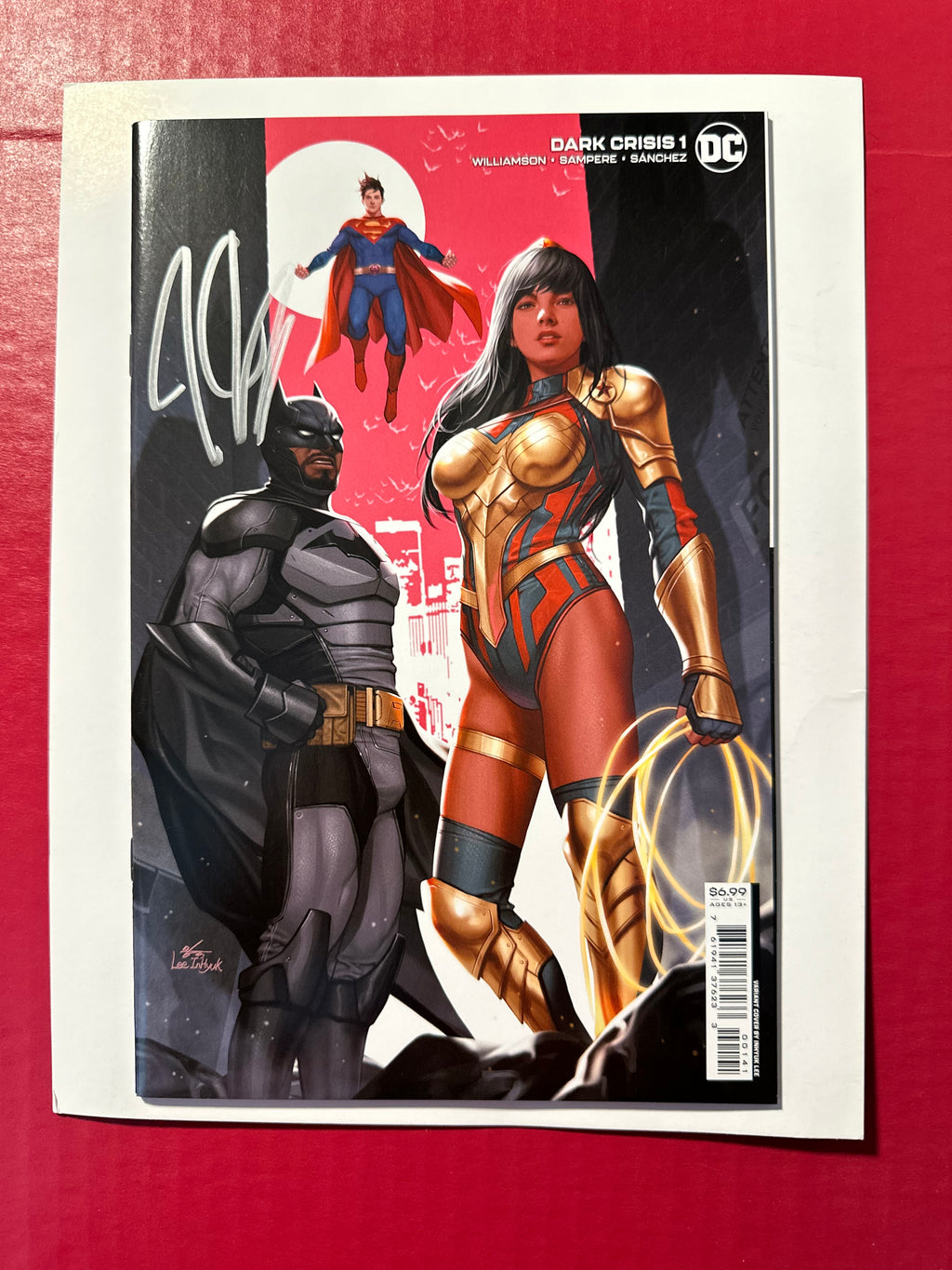 Dark Crisis, Vol. 1 #1 (2022) Inhyuk Lee Card Stock Cover Signed by Joshua Williamson by Ugly Monkey Comics
