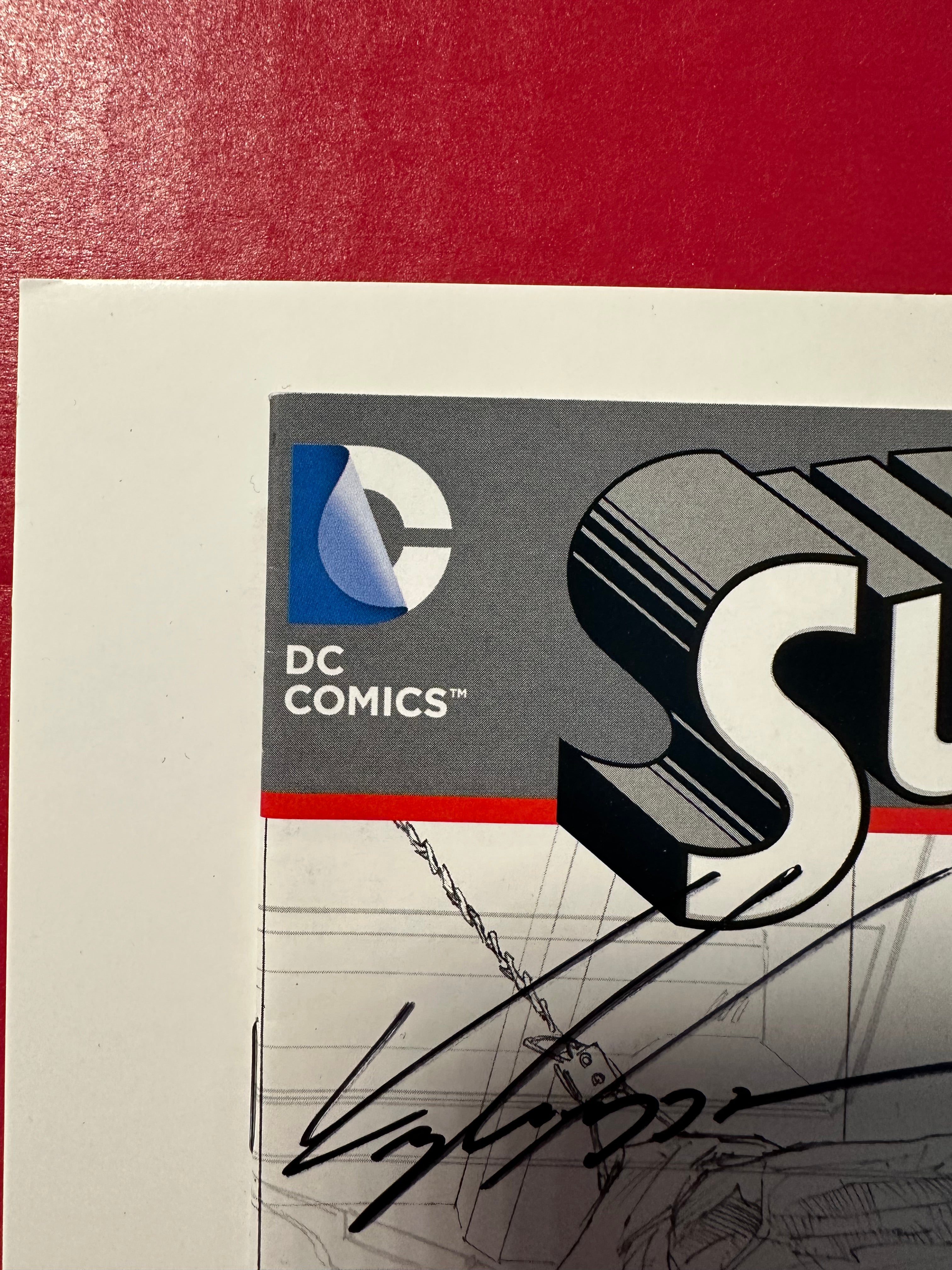 Superman, Vol. 3 #15 (2013) Incentive Sketch Variant (1:25) Triple Signed