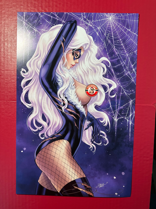 Dawn McTeigue 11x17 Beautiful Black Cat Poster Naughty Variant Signed in Silver Marker by Ugly Monkey Comics