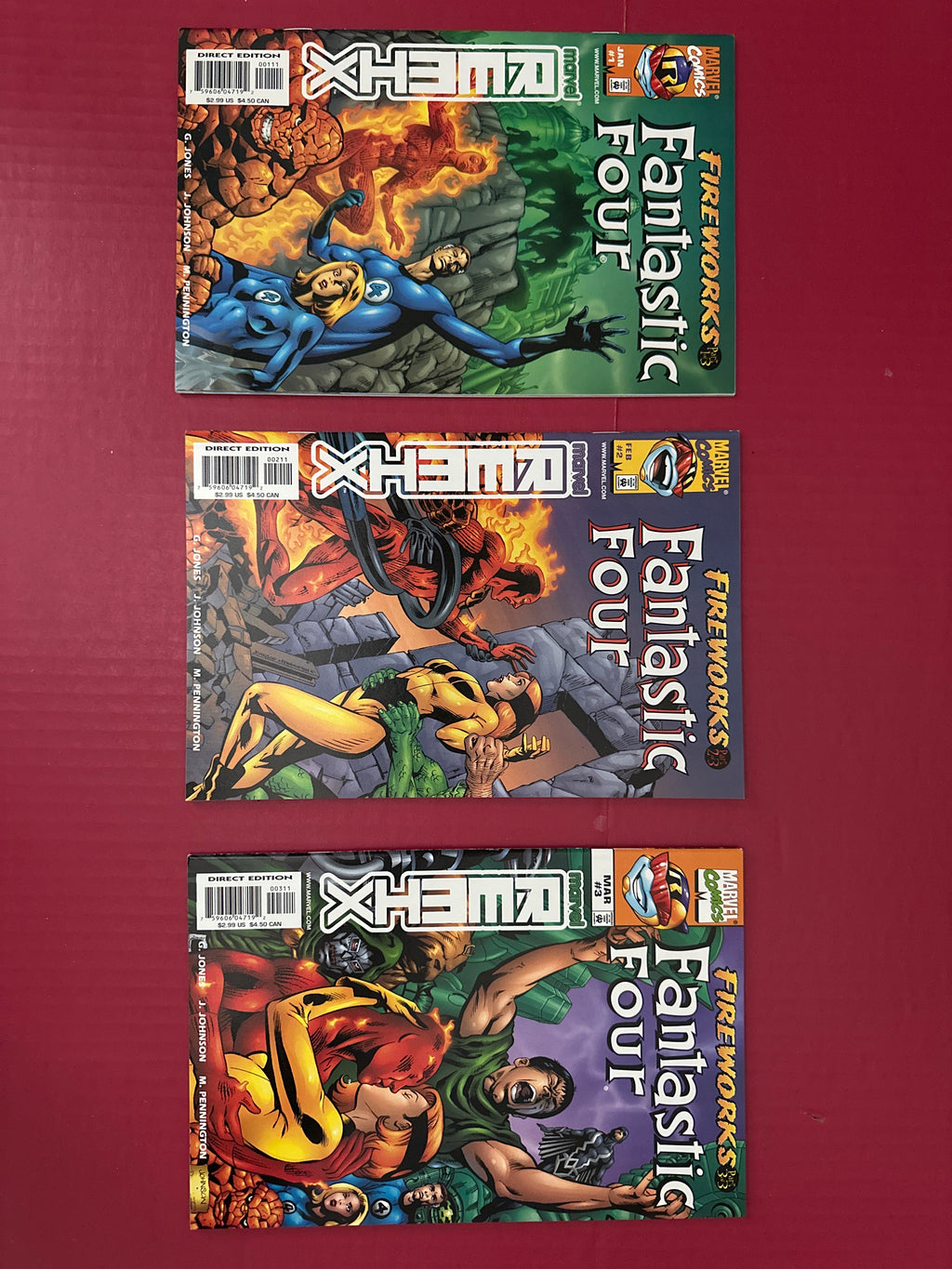 Lot of 3 Fantastic Four: Fireworks Comics #1, 2, 3 (Marvel Comics 1998) by Ugly Monkey Comics